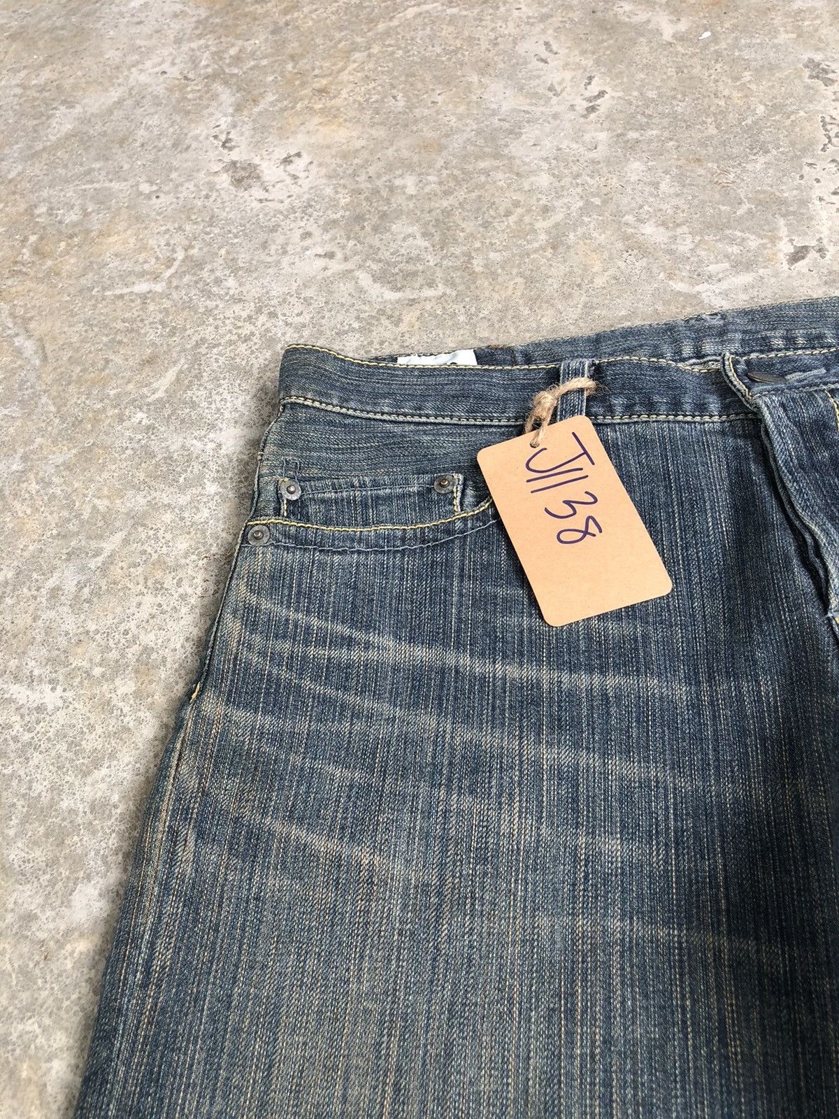 Who Decides War Japanese Takeo Kikuchi Flared Jeans Distressed Jeans Size US 31 - 14 Thumbnail
