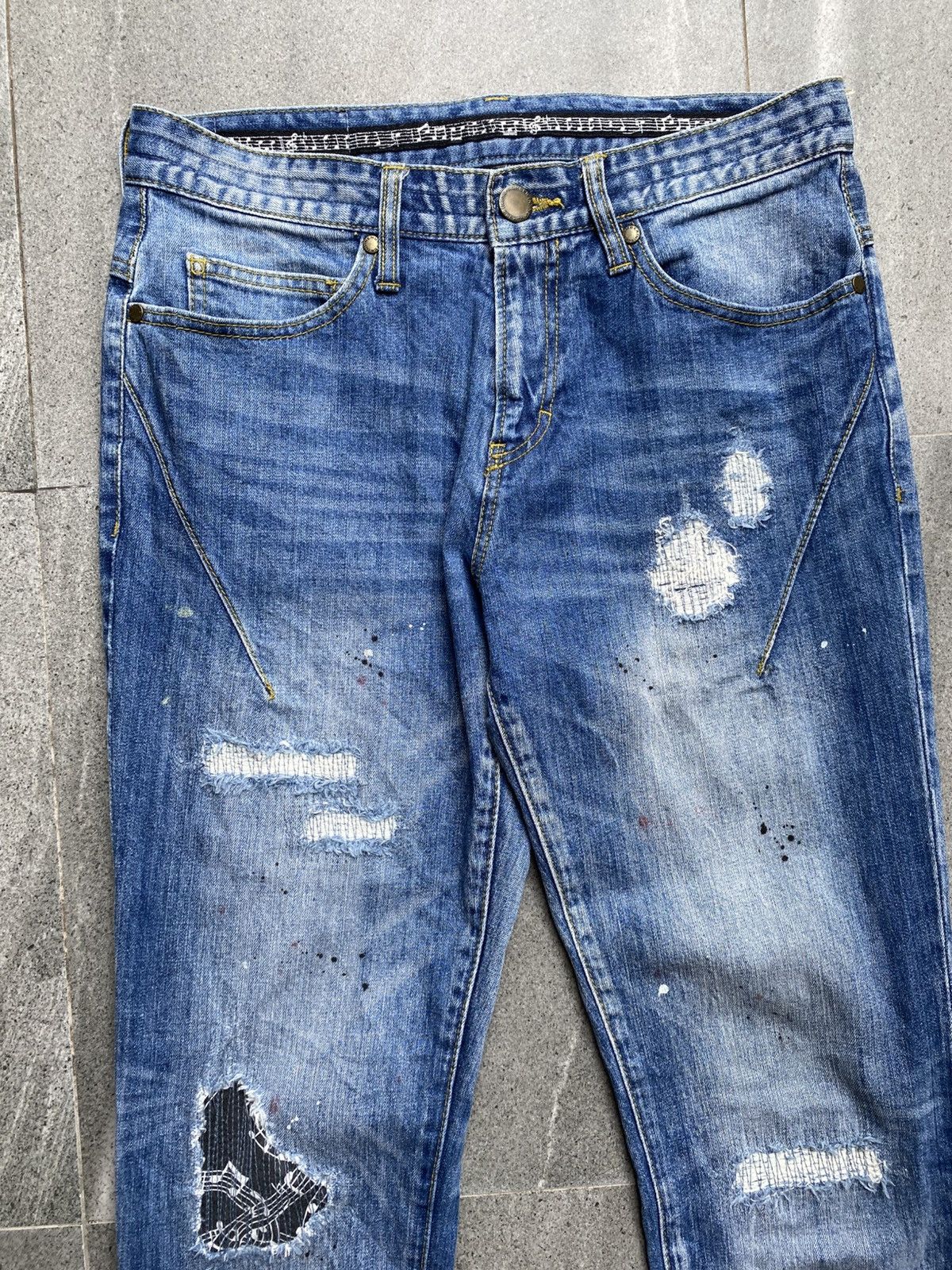 Number (N)ine Number (N)ine Distressed Denim – Archive Japanese Brand Size US 30 / EU 46 - 2 Thumbnail