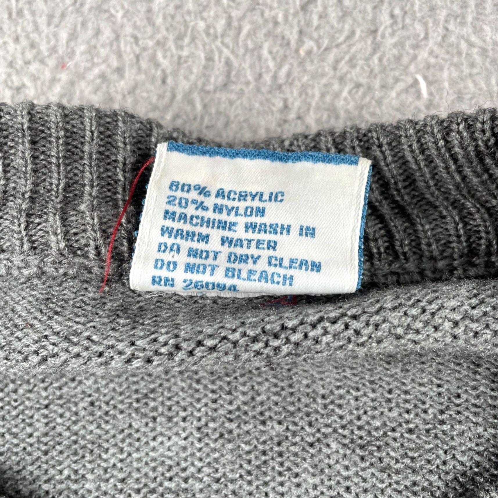 Champion VINTAGE Champion Knit Sweater Large Storm Gray Nylon Glorieta Pullover Mens 90s Classic Size US L / EU 52-54 / 3 - 5 Thumbnail