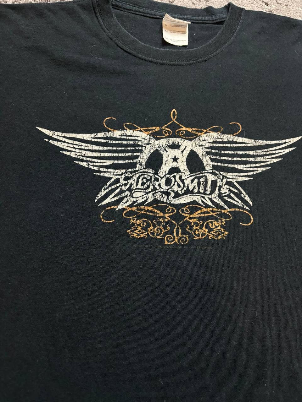 Band Tees × Vintage Vintage Y2K Aerosmith Big Logo Gothic Band Rock 2006 T shir Size US M / EU 48-50 / 2 - 3 Thumbnail