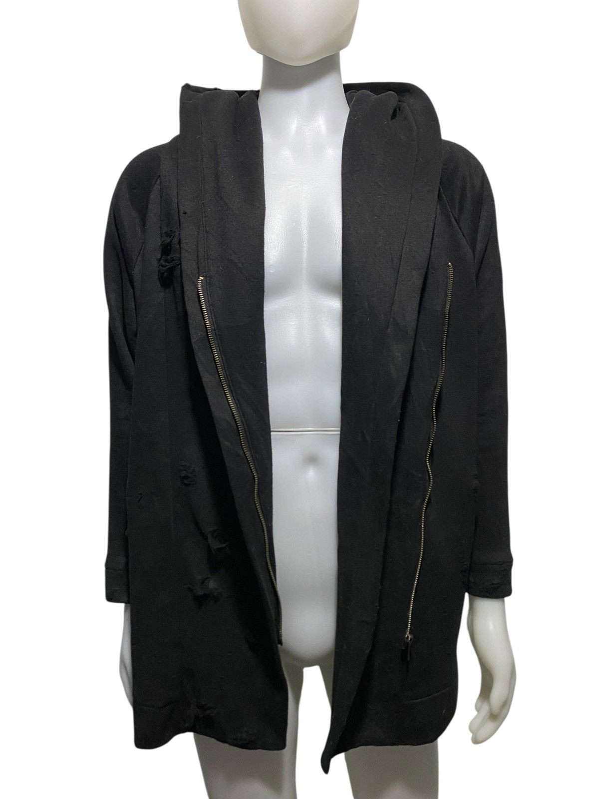 Kansai Yamamoto × Vintage y2k Kansai vkei destroyed asymmetric zip hoodie Size US L / EU 52-54 / 3 - 4 Thumbnail