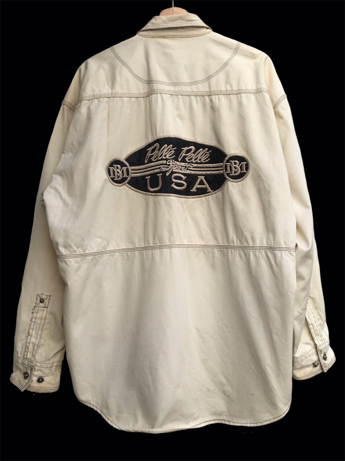 Marc Buchanan × Pelle Pelle × Vintage Vintage Pelle Pelle Sport USA by Marc Buchanan Thick Shirt Size US L / EU 52-54 / 3 - 1 Thumbnail