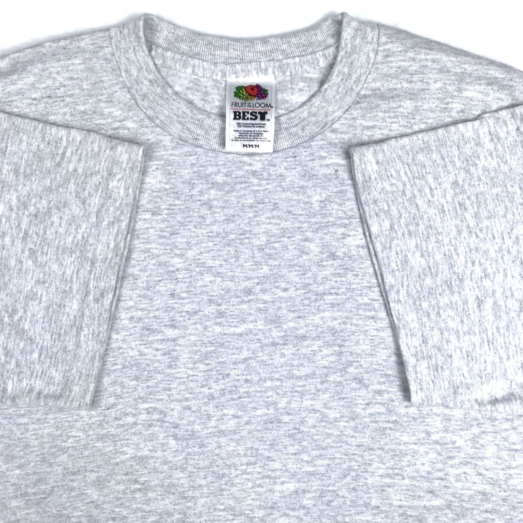 Fruit Of The Loom VINTAGE Fruit of the Loom Gray T-Shirt MEDIUM Men Short Sleeve Crew Neck 90s 80s Cotton Blend Classic Solid Size US M / EU 48-50 / 2 - 5 Thumbnail