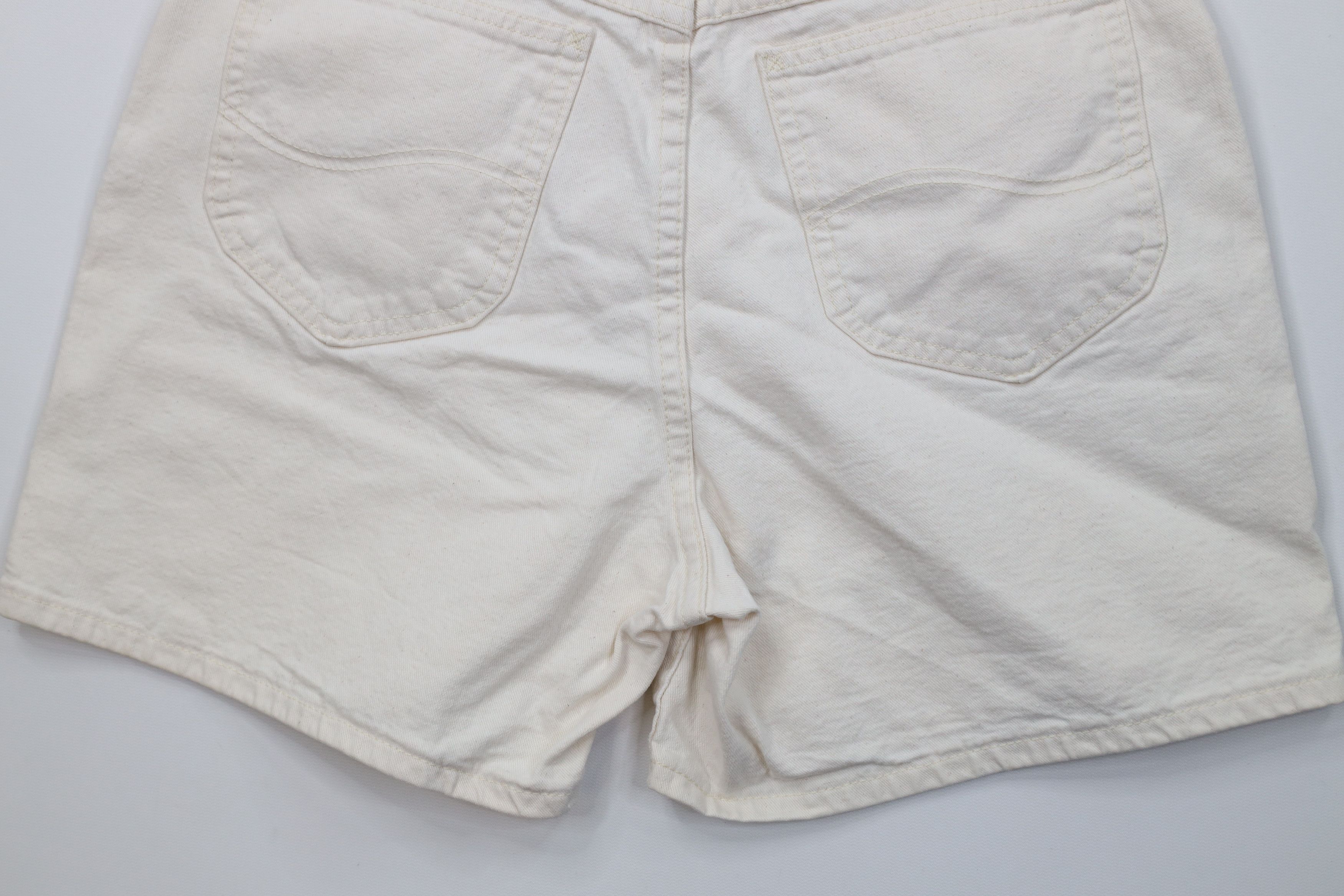 Lee Vintage 90s Lee Fit Denim Jean Shorts Jorts Cream Cotton USA Size 32" / US 10 / IT 46 - 11 Thumbnail