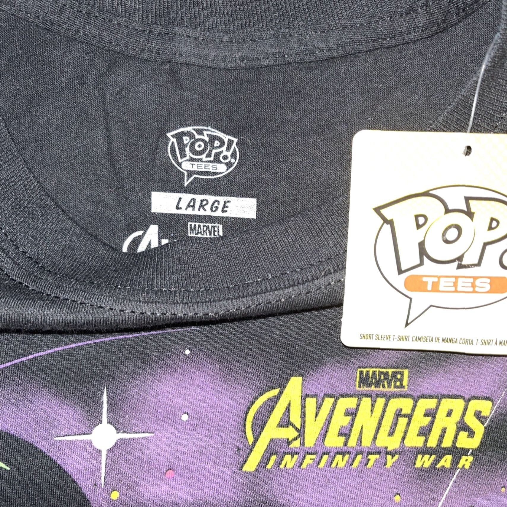Vintage Marvel Funko Pop Avengers Infinity War Thanos T-Shirt Black Adult Large Mens NWT Size US L / EU 52-54 / 3 - 3 Thumbnail