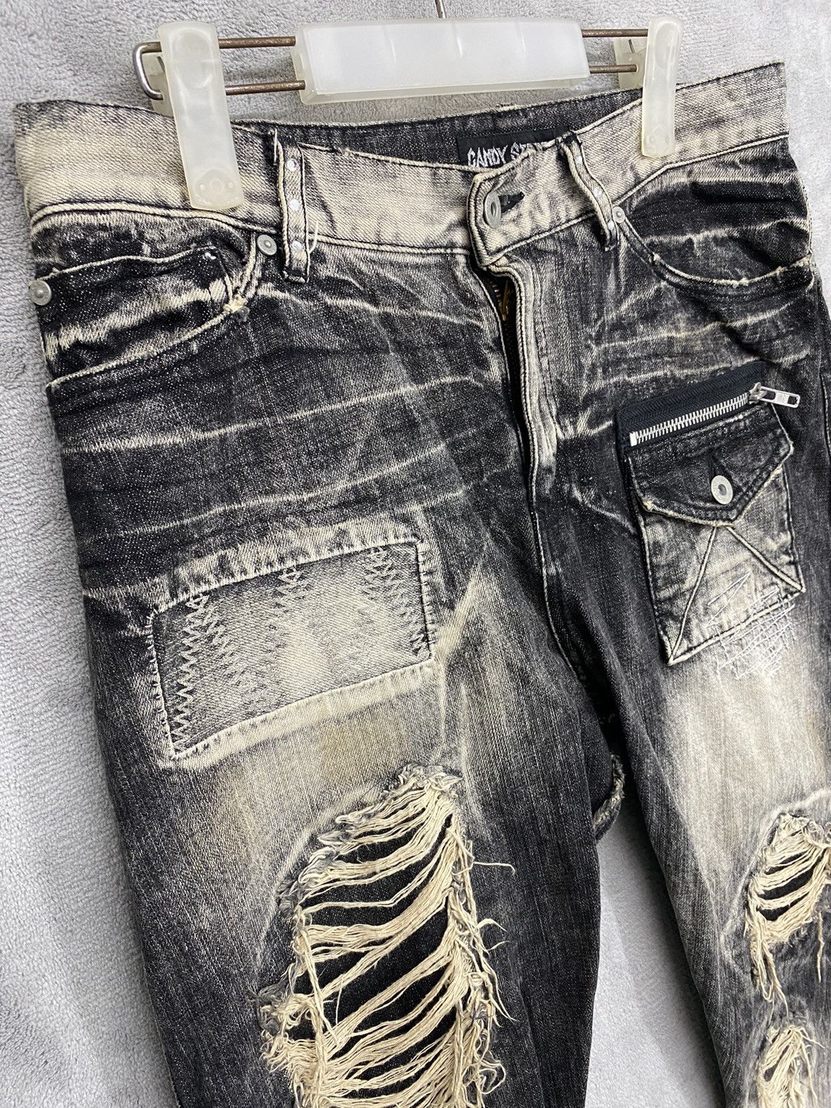 Japanese Brand 🔥 RARE CANDY STRIPPER POCKET PATCHWORK Size US 31 - 5 Thumbnail