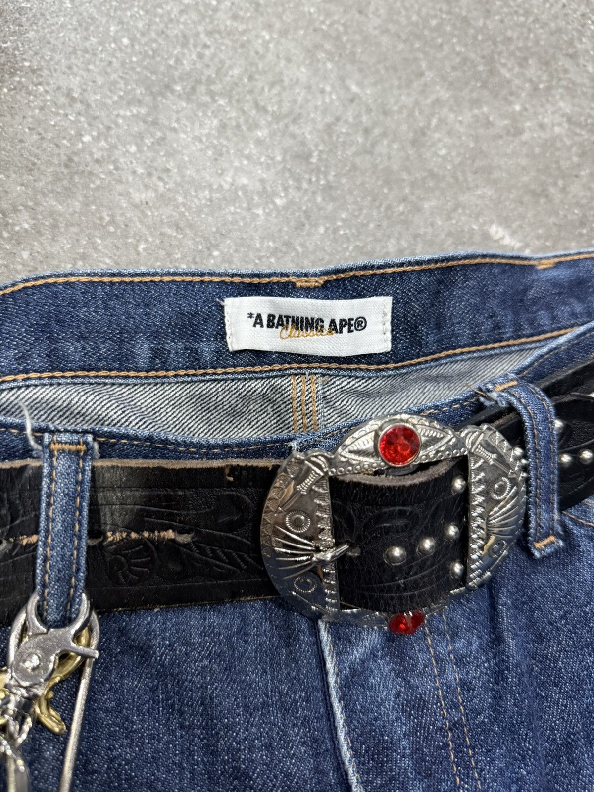 Bape Vintage Bape Double Knee Carpenter Baggy Pants Size US 37 - 4 Thumbnail