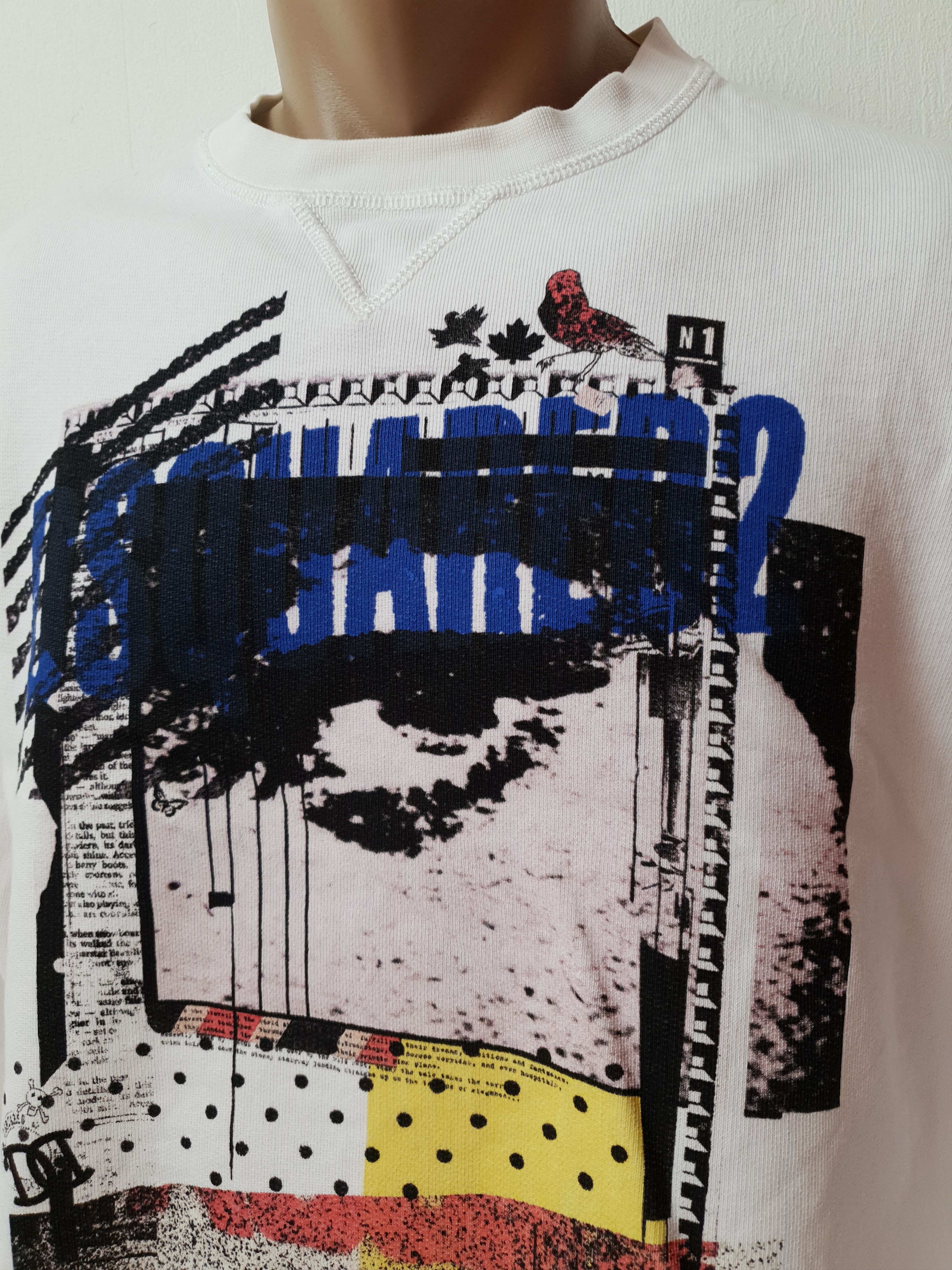Dsquared2 Vintages DSQUARED2 white sweatshirt men's size L Size US XXL / EU 58 / 5 - 9 Thumbnail