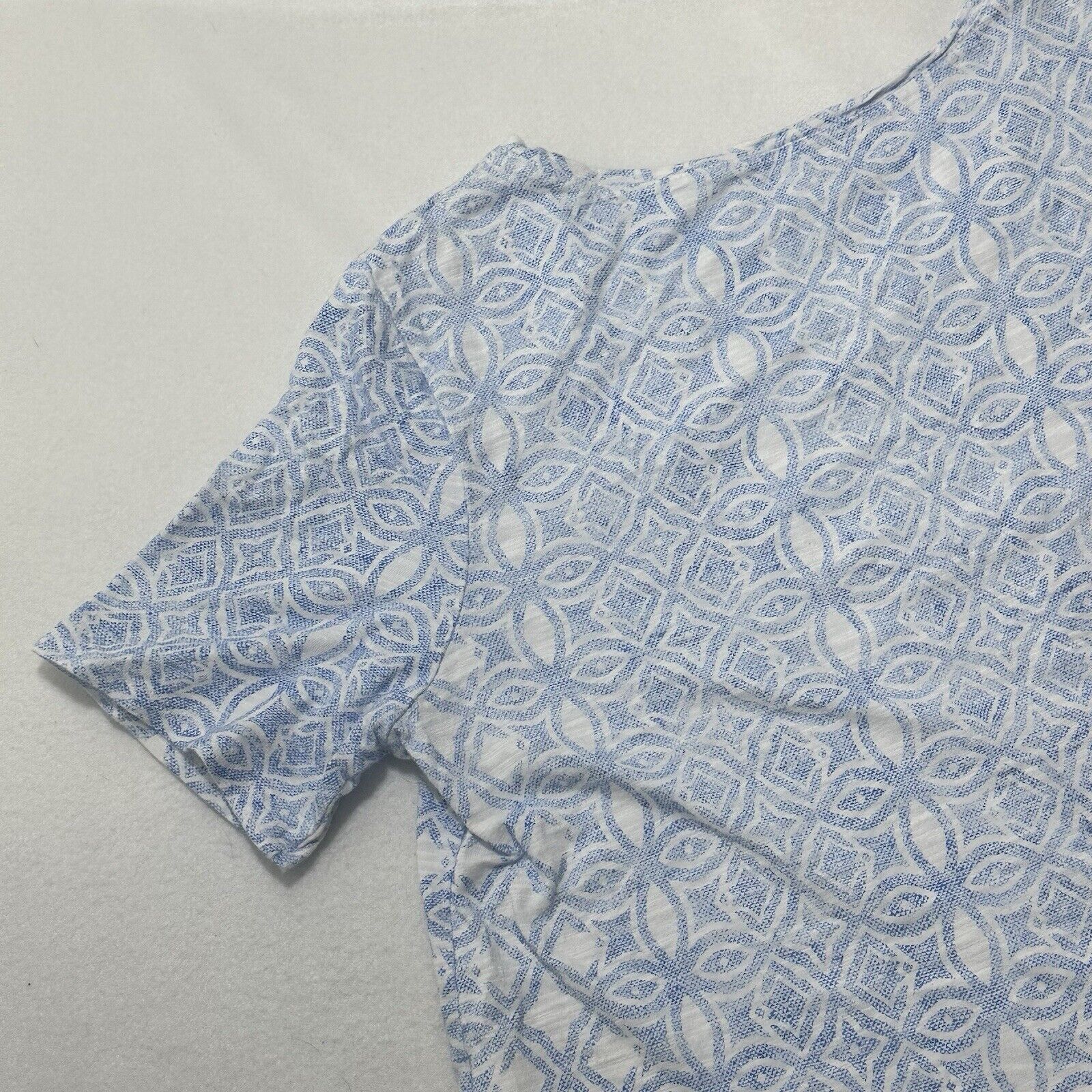 Chicos Chico’s Medium Short Sleeve T Shirt V Neck Top Light Blue Size M / US 6-8 / IT 42-44 - 13 Thumbnail