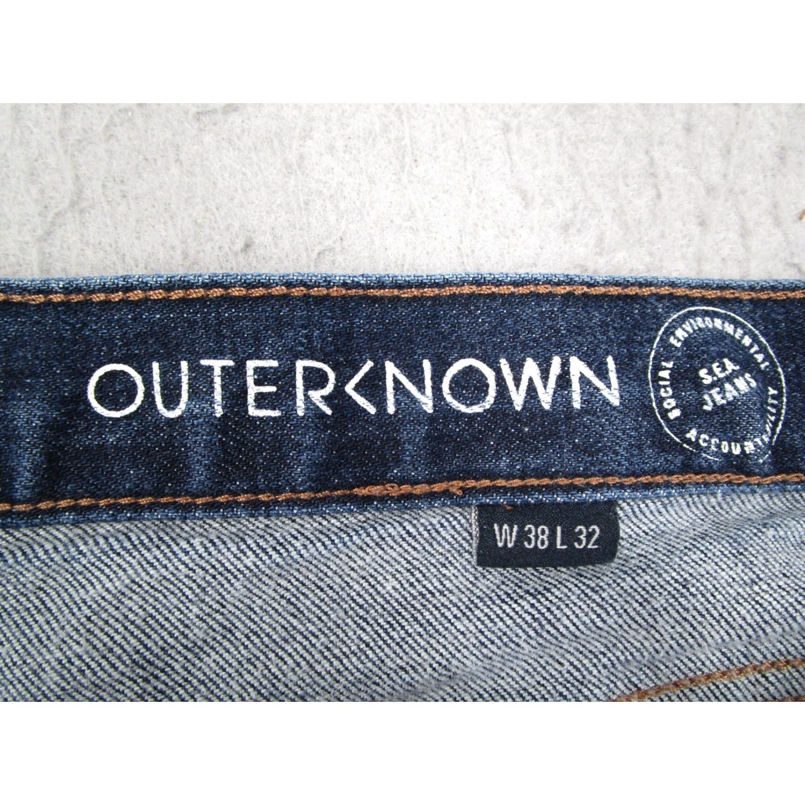 Outerknown Outerknown Jeans Mens 38x30 Dark Wash Local Straight Fit S.E.A. Organic Denim Size US 38 / EU 54 - 3 Thumbnail