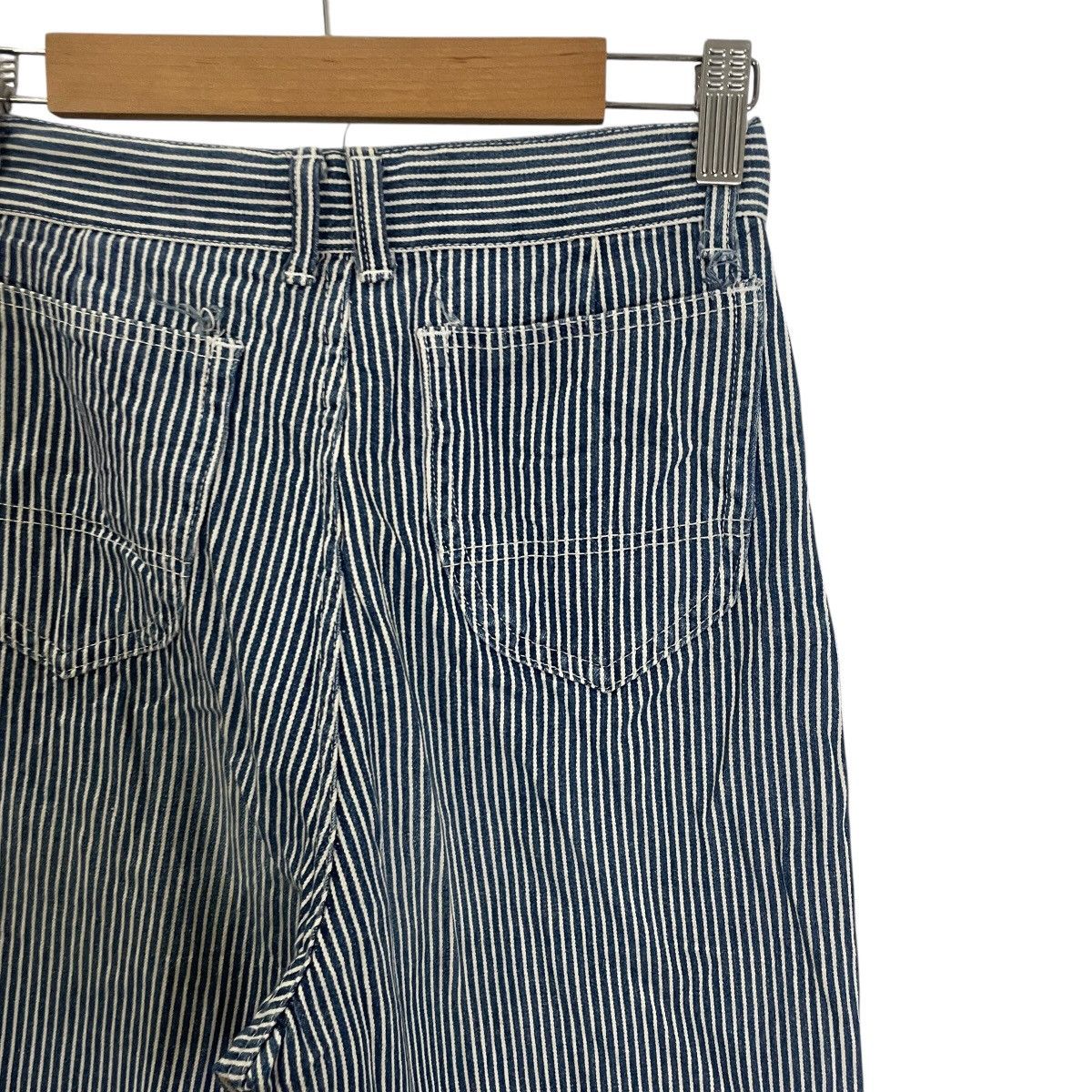 Japanese Brand Vintage Japanese Designer Distressed Hikory Stripe Pants Size 24" / US 00 / IT 34 - 9 Thumbnail