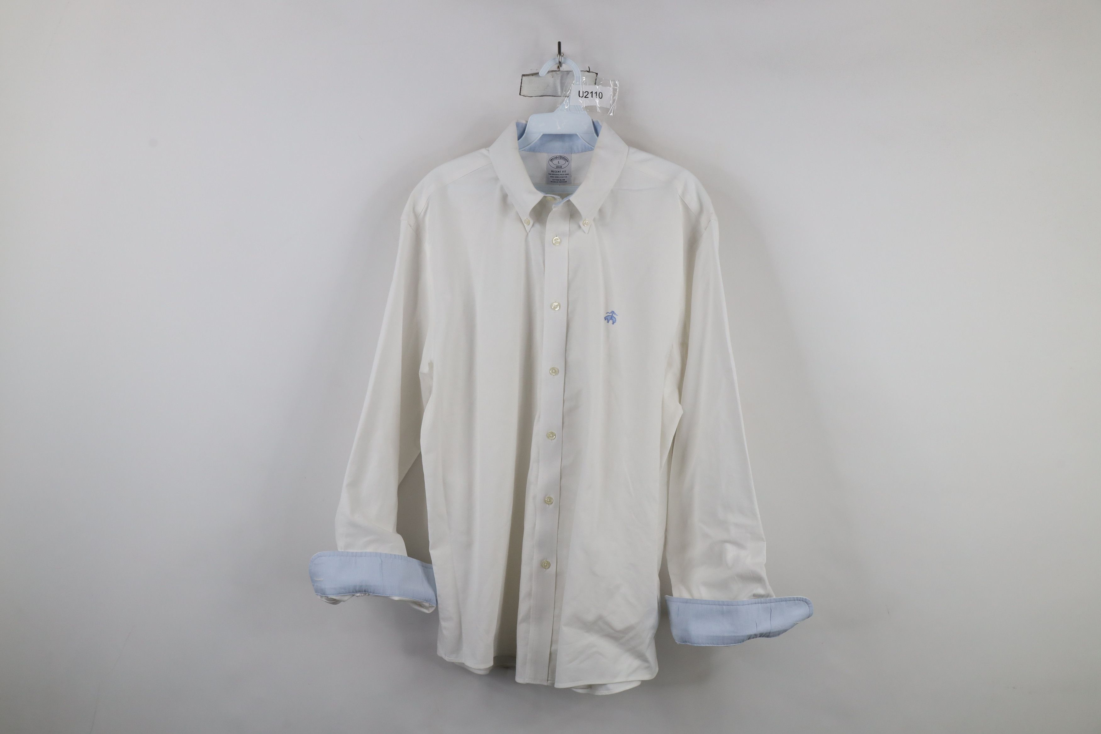 Brooks Brothers × Vintage Vintage Brooks Brothers Non Iron Stretch Button Down Shirt Size US L / EU 52-54 / 3 - 16 Thumbnail