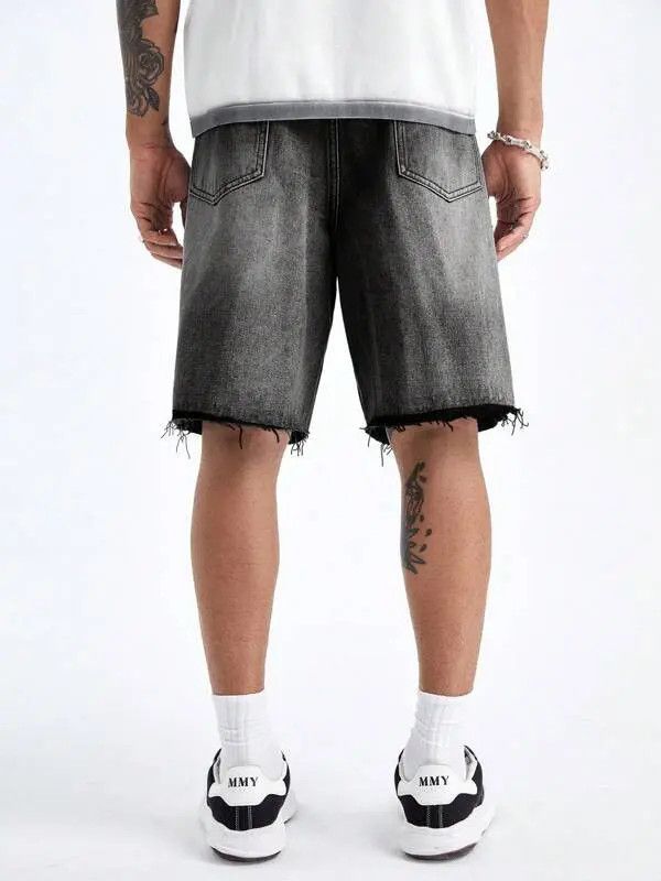 Jean Kusuno x Ryou Vintage RAW washed Shorts Jorts jeans ripped Size US 32 / EU 48 - 3 Thumbnail