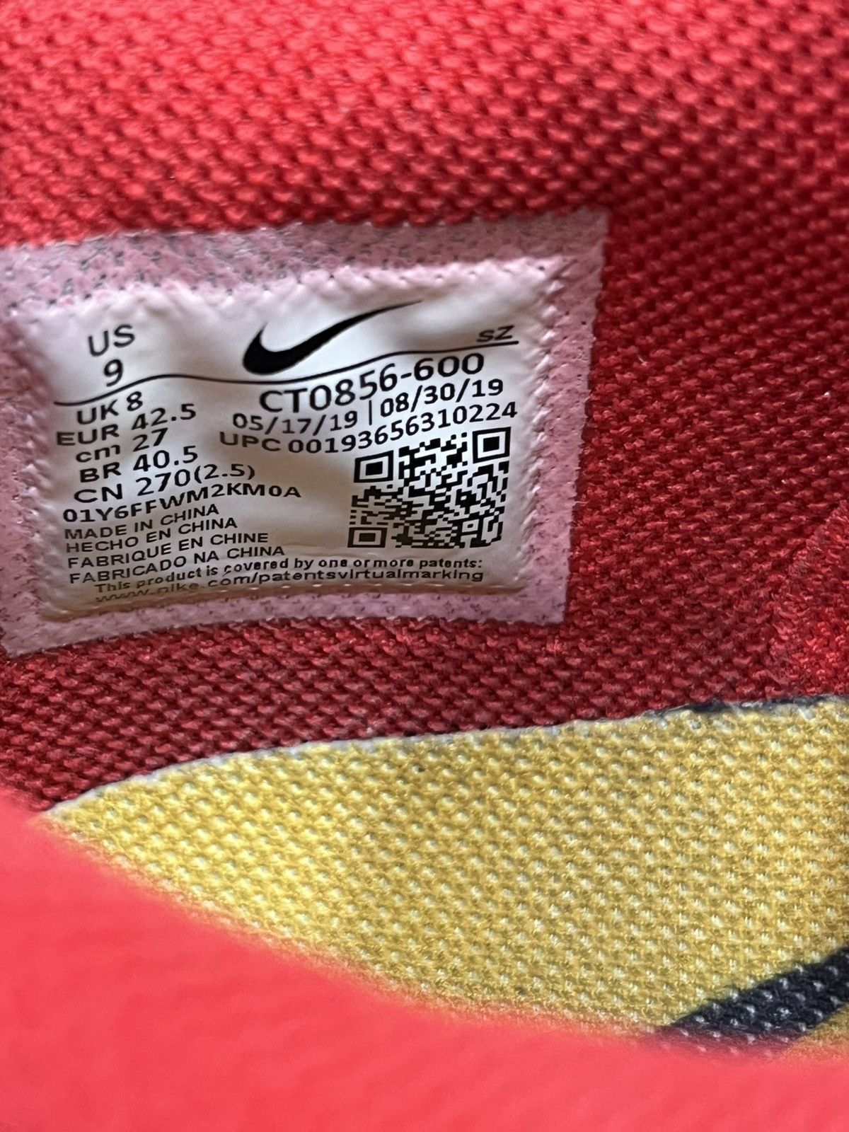 Nike × Off-White Off-White Nike Dunk Low University Red Size US 9 / EU 42 - 8 Thumbnail