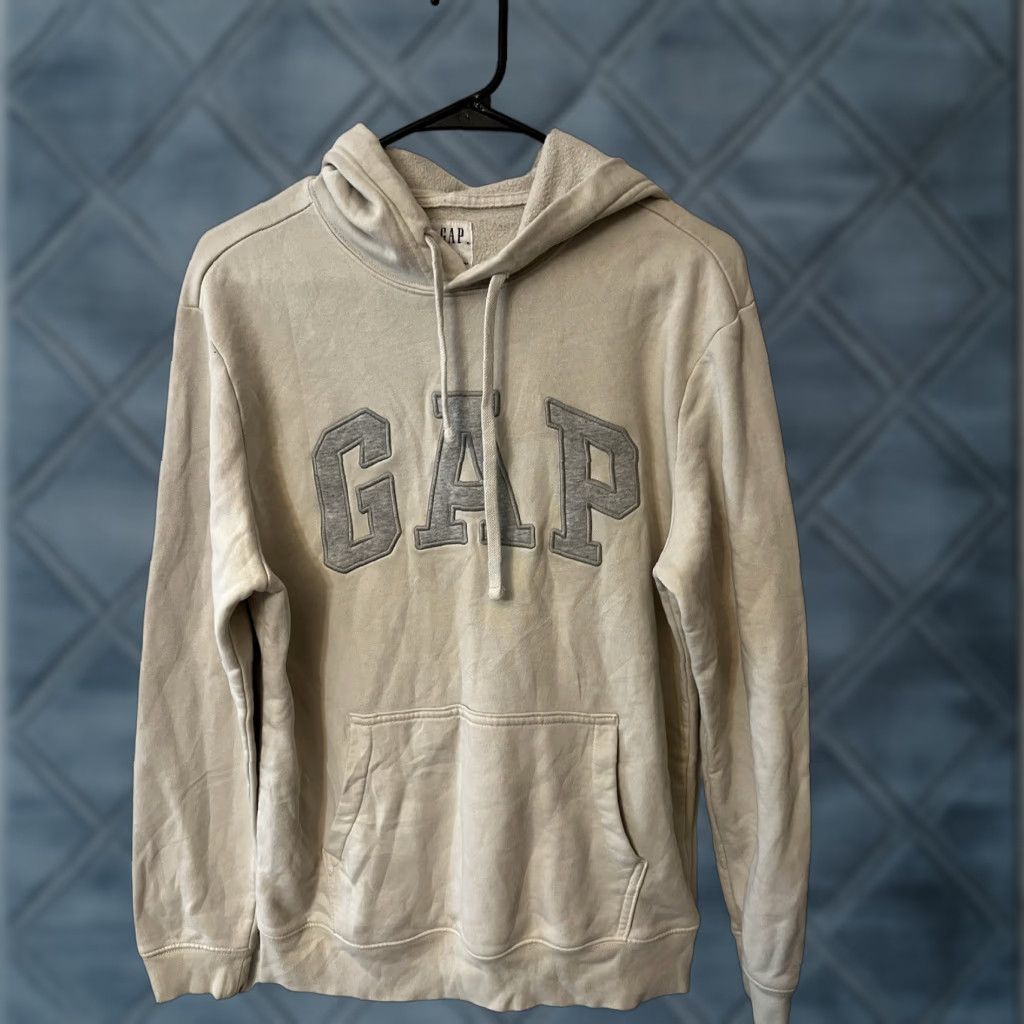 Gap GAP Hoodie Men’s Small Cream Pullover Kangaroo Pocket Drawstring Outdoor Fishing Size US S / EU 44-46 / 1 - 1 Thumbnail