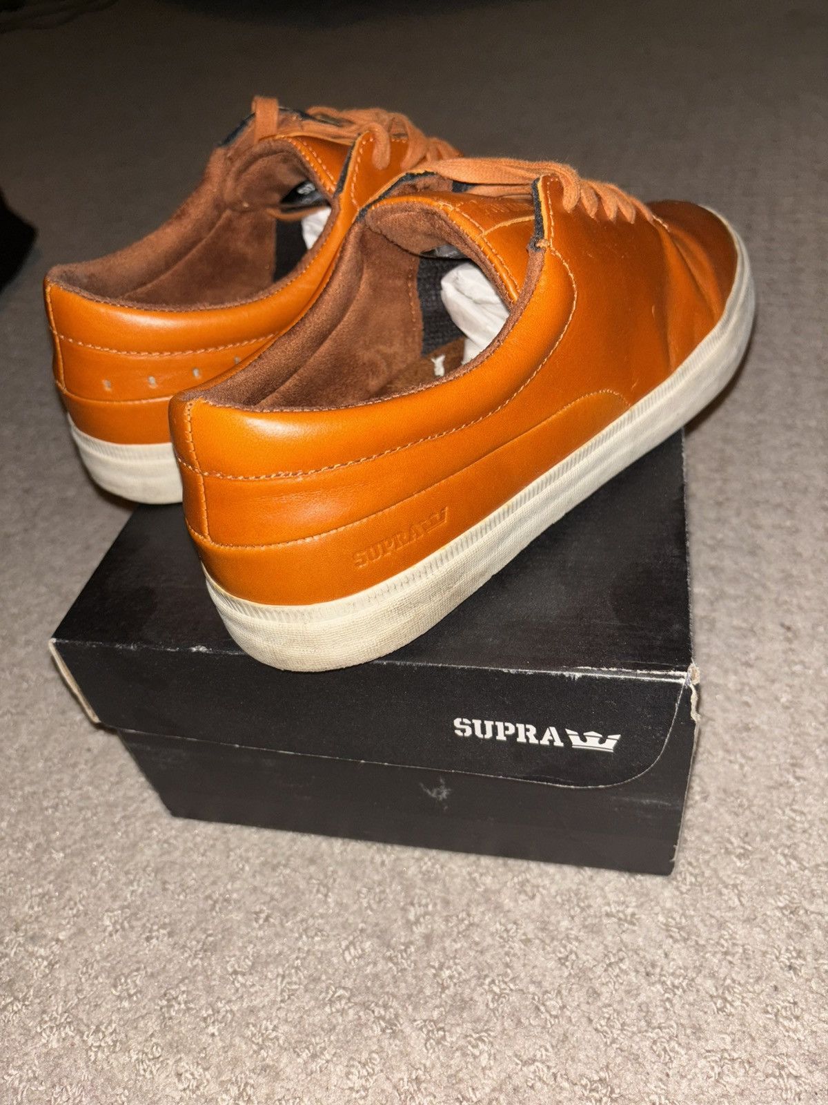 Vintage Supra Donavyn Caramel Leather Skate Sneakers Size US 8.5 / EU 41-42 - 3 Thumbnail