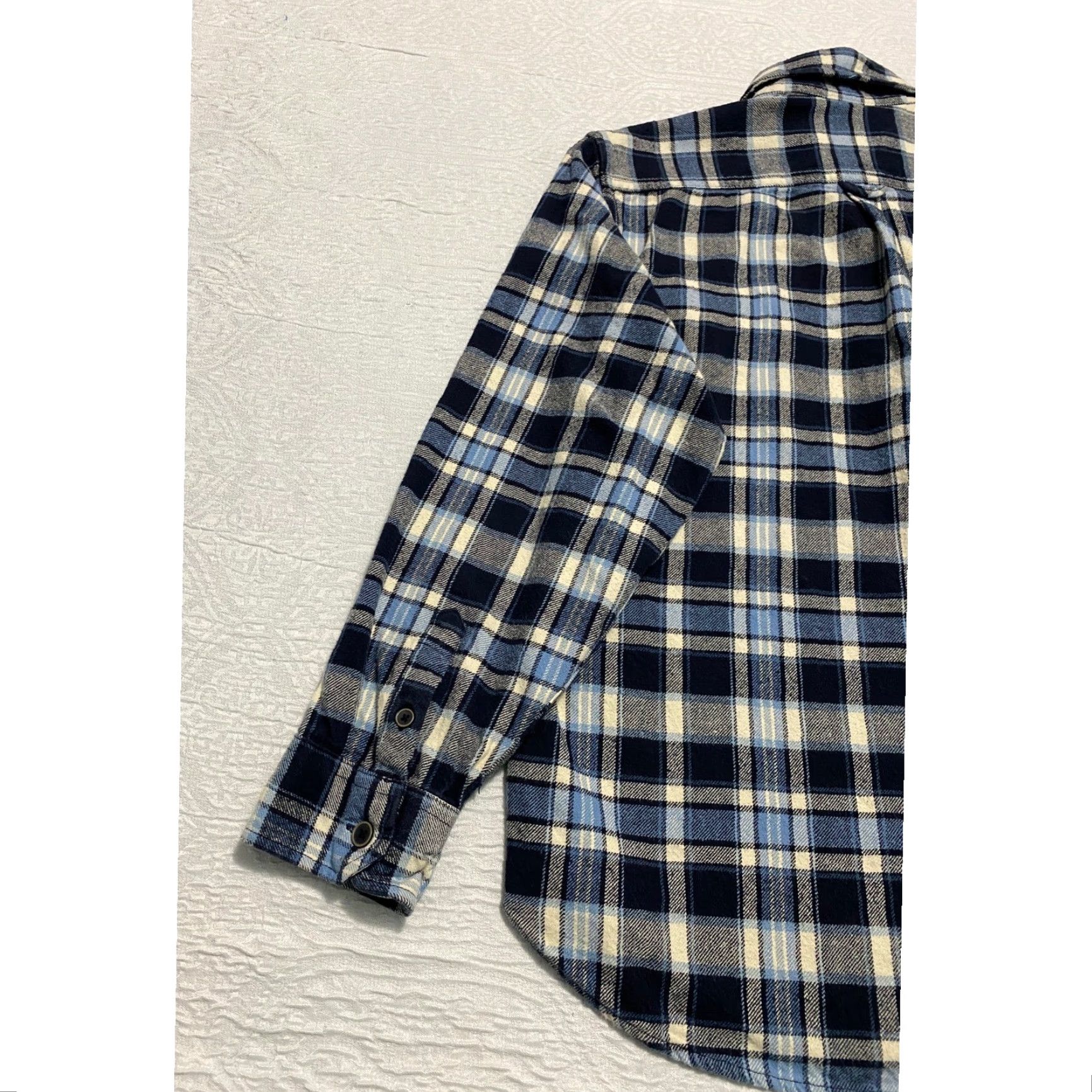 Vintage JACHS Flannel Shirt Button-Up Long Sleeve Blue Plaid Cotton Mens Size L Size US L / EU 52-54 / 3 - 6 Thumbnail