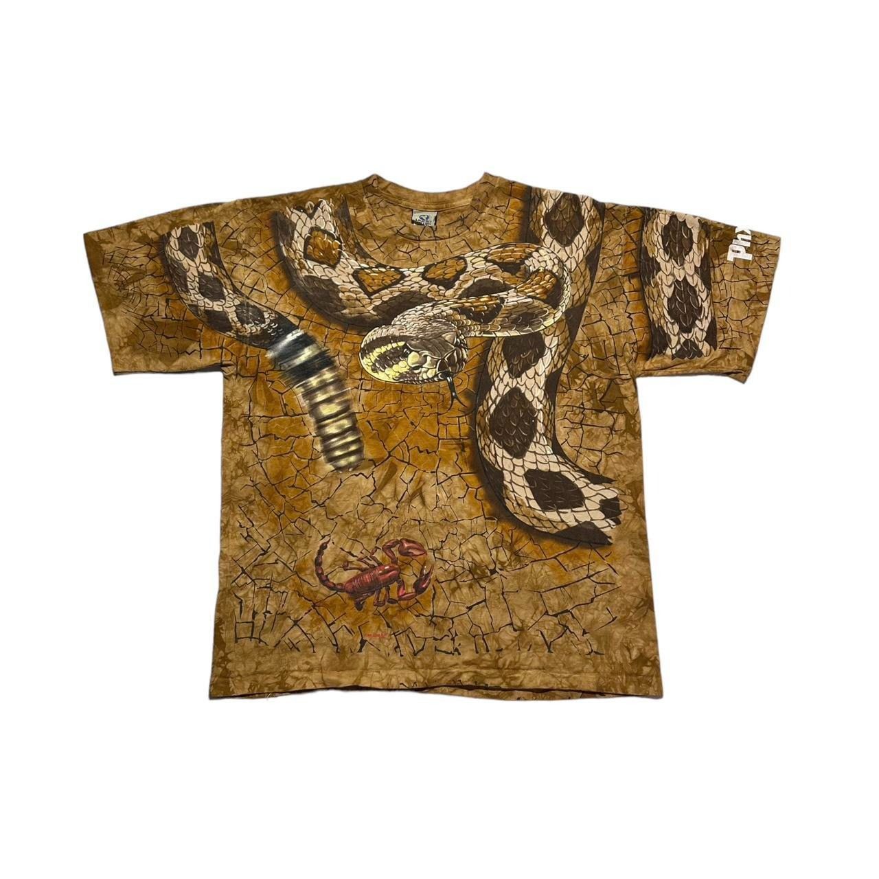 image of Liquid Blue Phoenix Zoo Aop T-Shirt in Tan, Men's (Size XL)