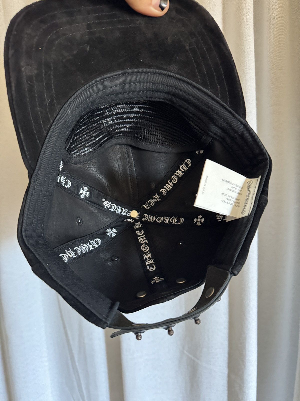 Chrome Hearts Chrome Hearts Black Suede Leather Dagger Hat Size ONE SIZE - 4 Thumbnail