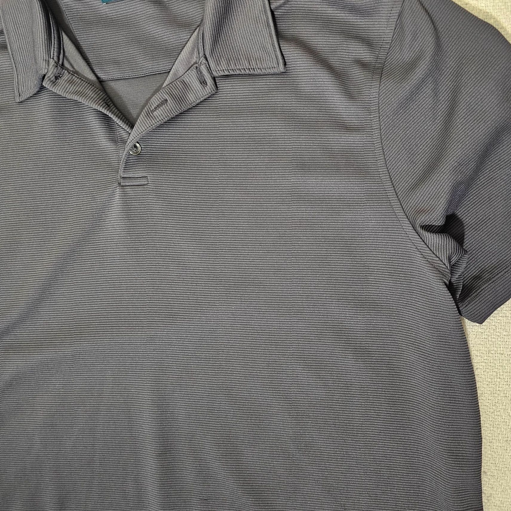 Perry Ellis Perry Ellis Polo Shirt Men 2XL Gray Embossed Stripe Stretch Golf Polo Shirt Short Sleeve Regular Modern Athletic Size US XXL / EU 58 / 5 - 3 Thumbnail