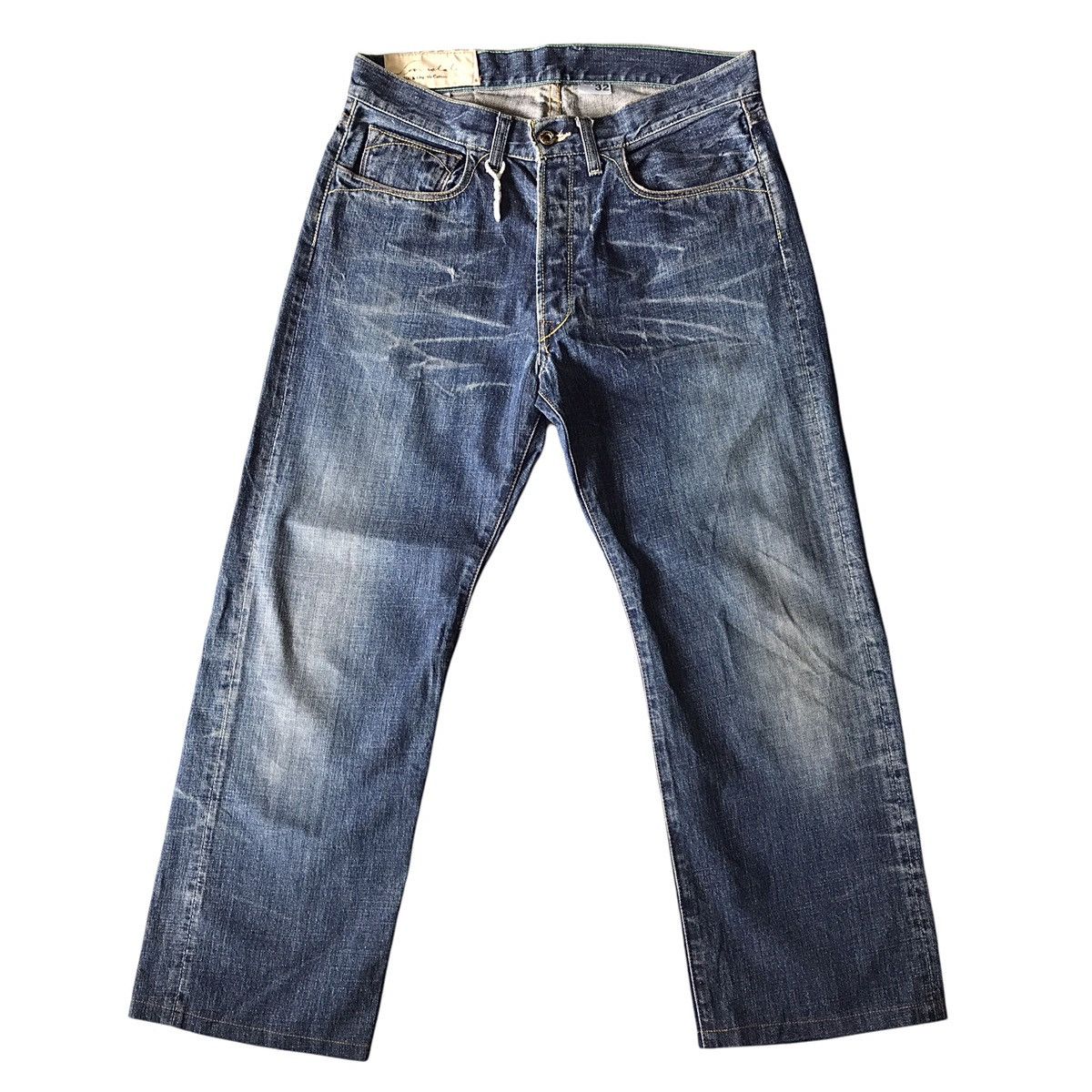 image of American Classics x Made In USA Loomstate Denim Usa Organic Cotton Wide Processed Denim in Blue (Si