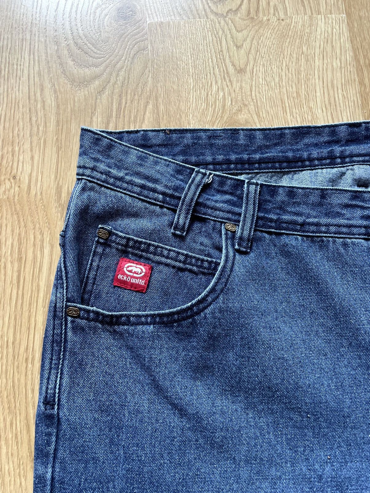 Ecko Unltd. Y2K Vintage Ecko Unltd Embroidered Baggy Denim Jeans Size US 36 / EU 52 - 8 Thumbnail
