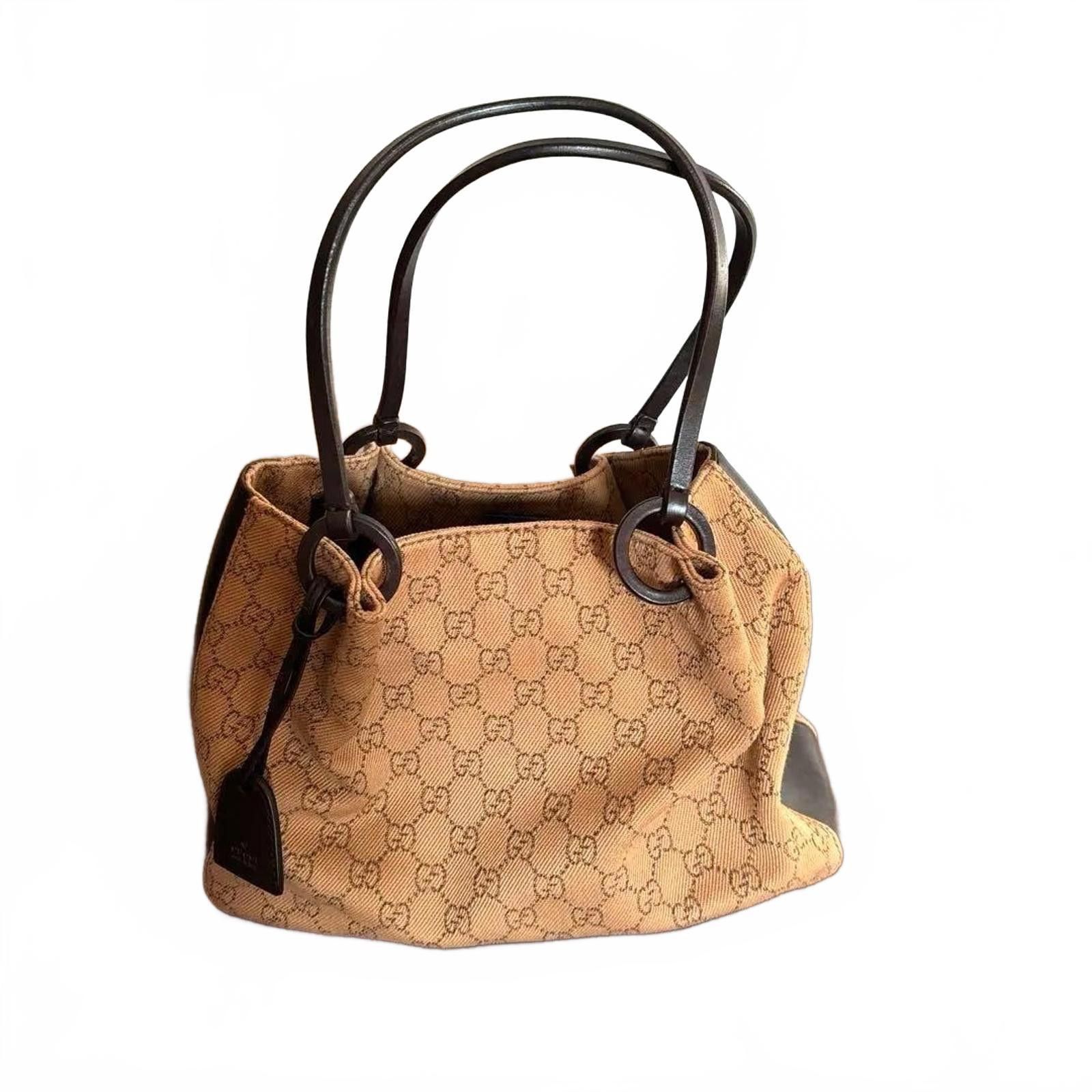 Gucci Gucci - Beige and Brown Monogram Tote Bag Size ONE SIZE - 3 Thumbnail