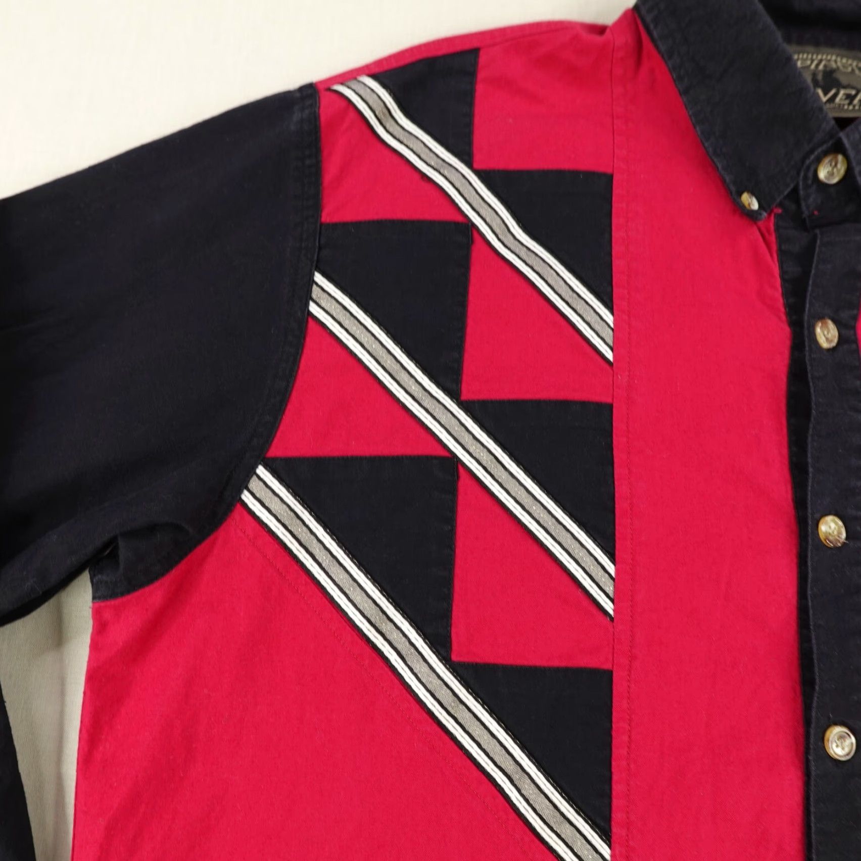 Vintage VINTAGE Spindle River Western Shirt Men Large Cowboy Rodeo Button-Up Long Sleeve Cotton Red Black 90s Size US L / EU 52-54 / 3 - 4 Thumbnail