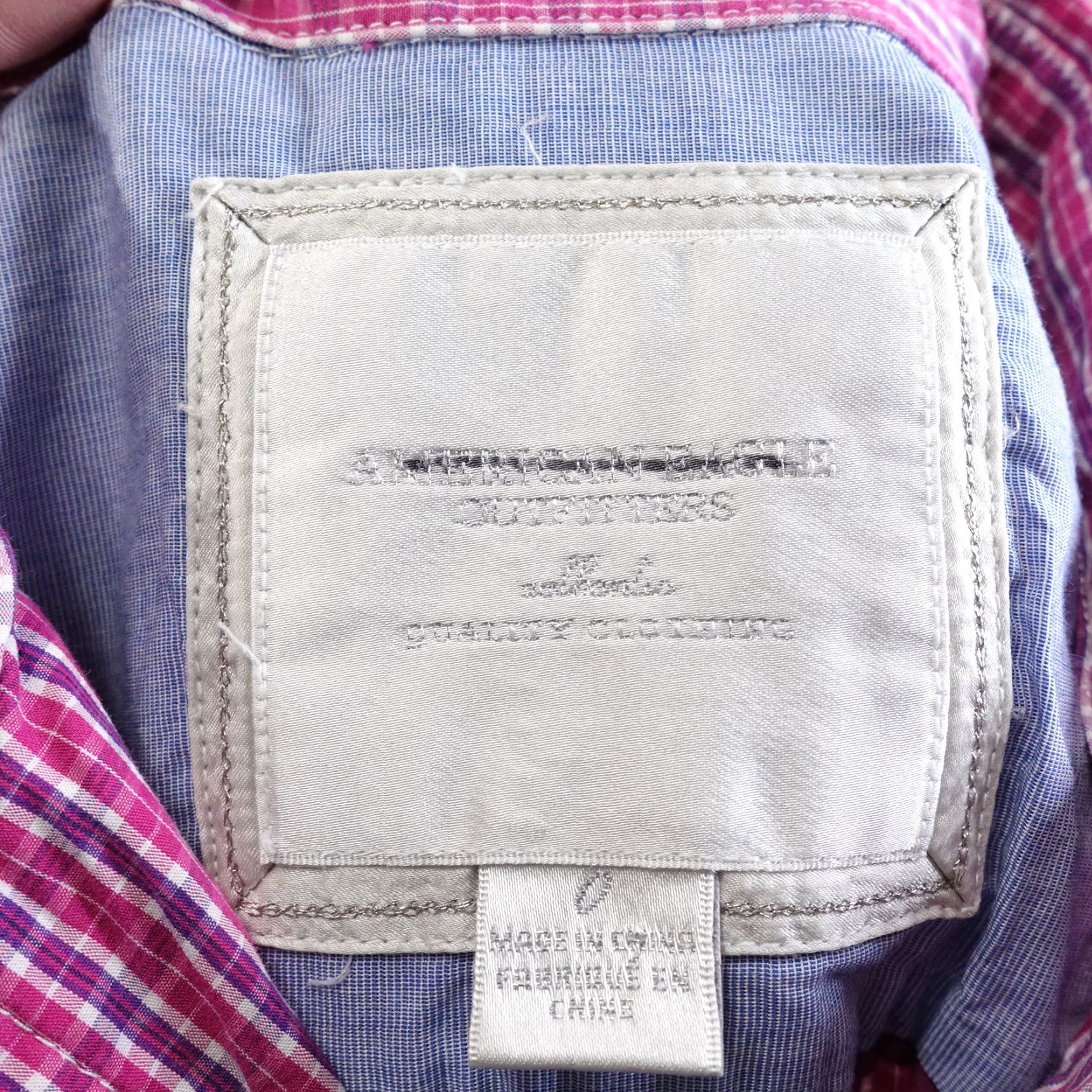 Vintage AMERICAN EAGLE Long Sleeve Pink Plaid Button-Up Shirt Womens Size 0 Size XS / US 0-2 / IT 36-38 - 6 Thumbnail