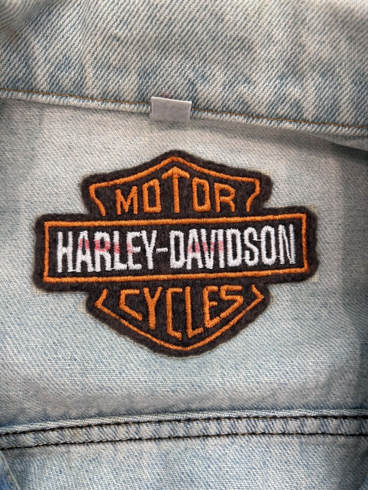 Harley Davidson VINTAGE RARE HARLEY DAVIDSON DENIM JACKET Size US L / EU 52-54 / 3 - 4 Thumbnail