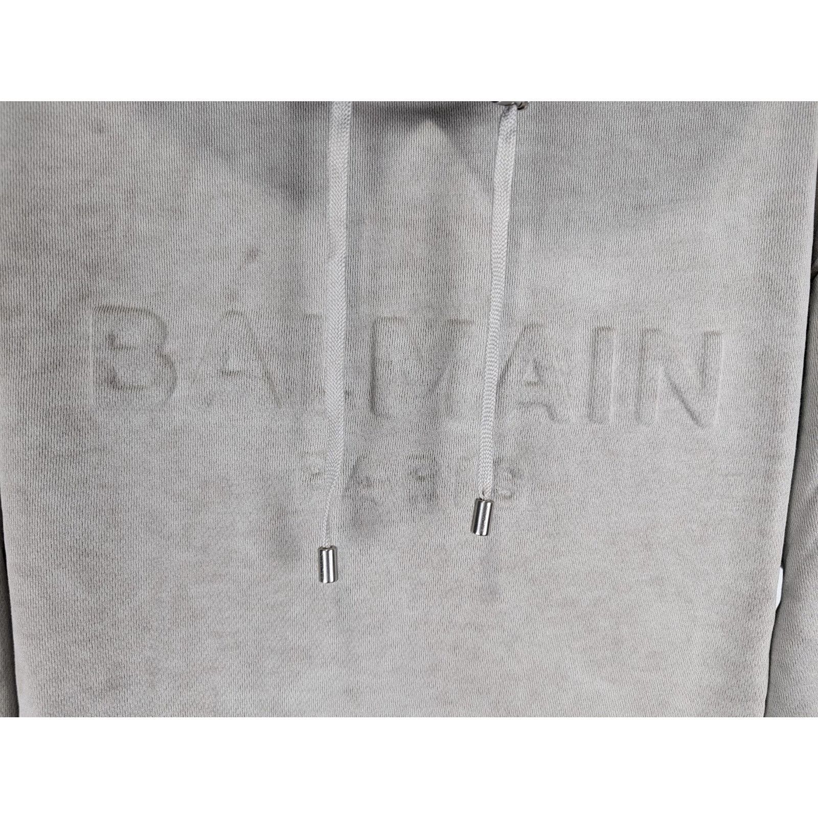 Balmain o1rshd1 Washed Hoodie in Grey Size US M / EU 48-50 / 2 - 4 Thumbnail
