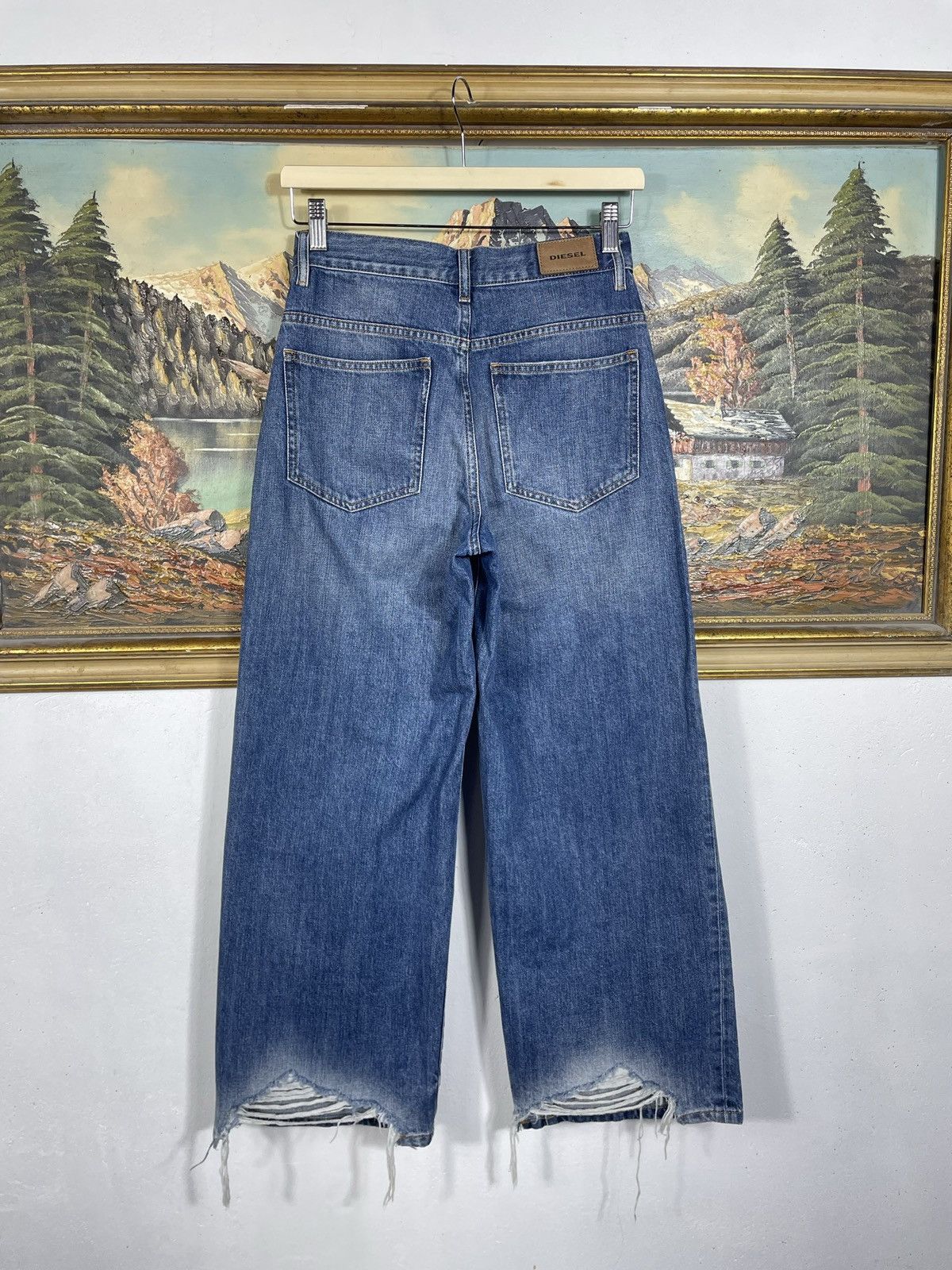 Diesel × Vintage Diesel Vintage Wide Leg Baggy Denim Jeans Pants Trousers Y2k Size 25" / US 0 / IT 36 - 2 Thumbnail
