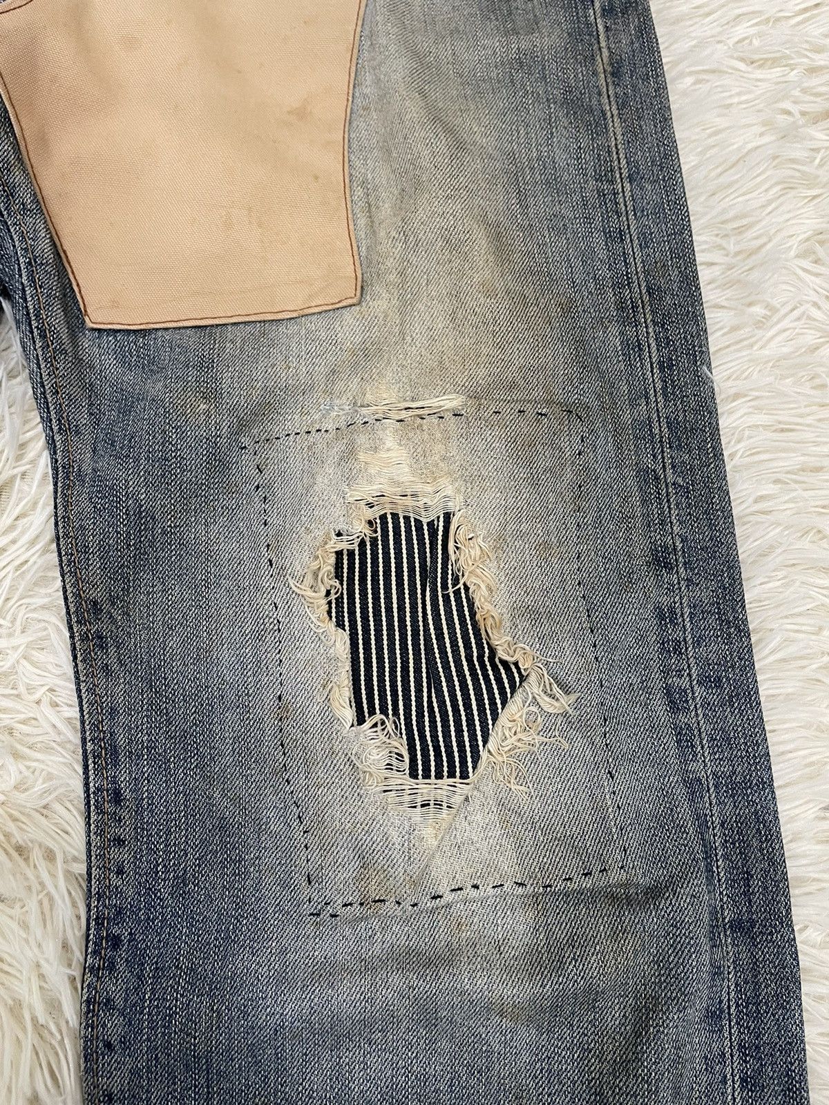 Edwin Final Drop‼️Distressed Vintage Edwin 505 Selvedge Denim Size US 32 / EU 48 - 13 Thumbnail