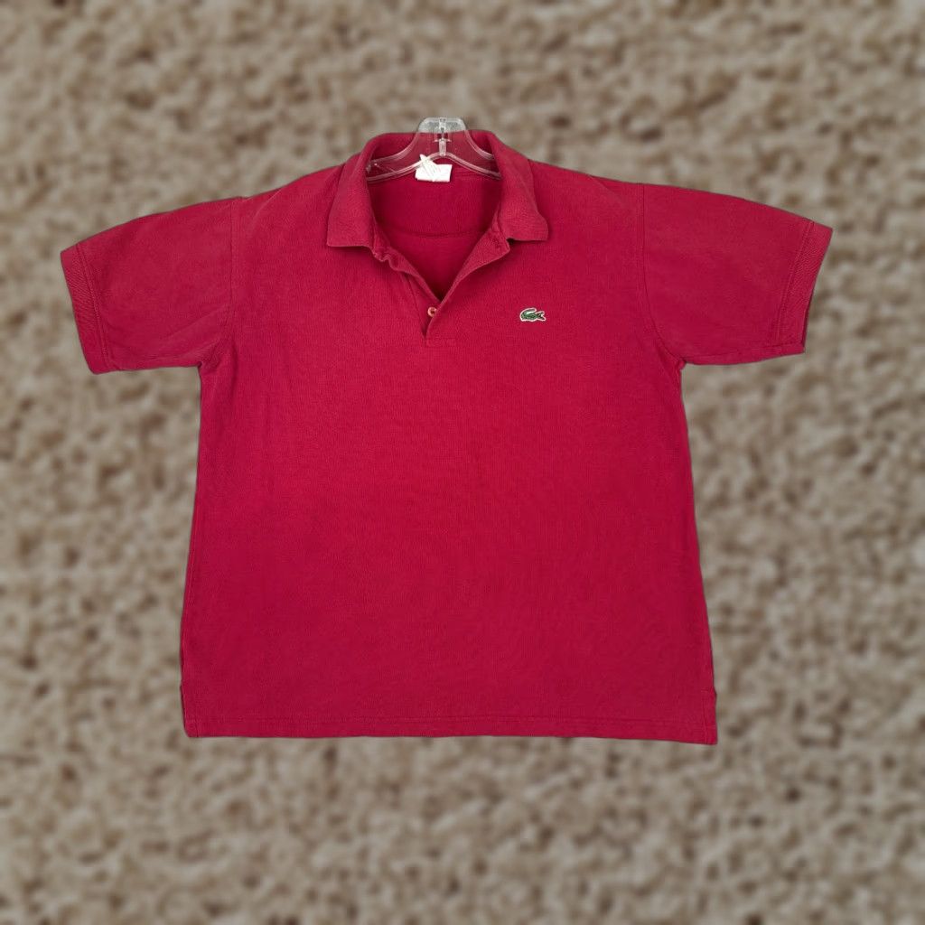 Lacoste Lacoste Polo Shirt Men Red Short Sleeve Slim 5 100% Cotton Knit Croc Logo Vintage No Size US S / EU 44-46 / 1 - 1 Thumbnail