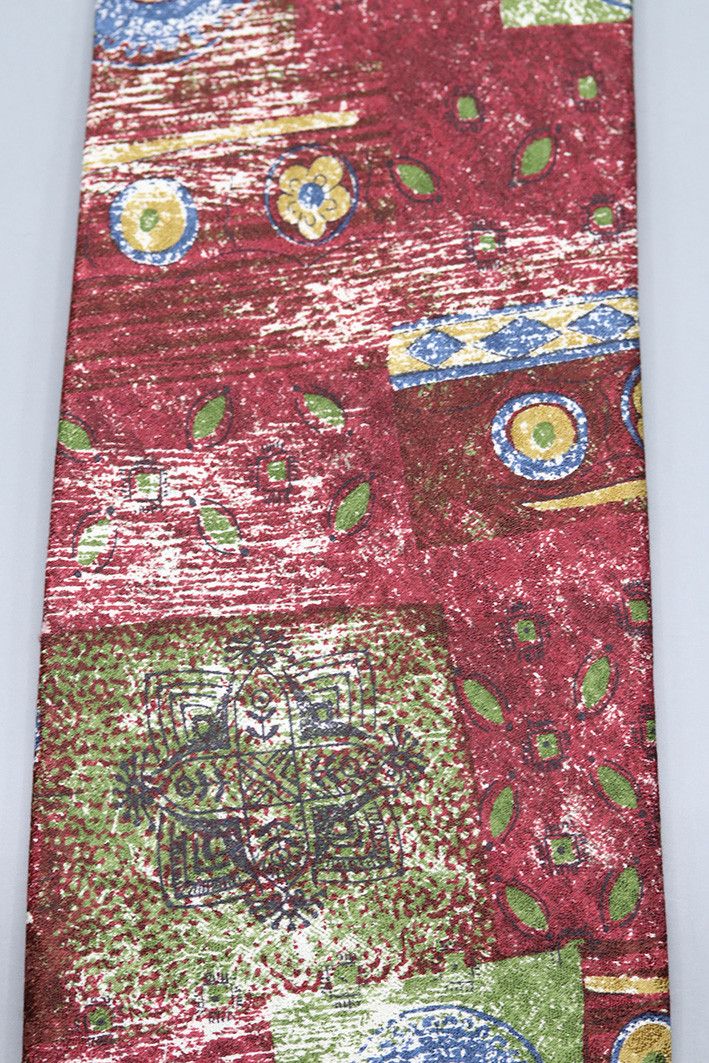 Other Vintage ALPI Silk Tie – Abstract Pattern with Metal Charm Size ONE SIZE - 6 Thumbnail