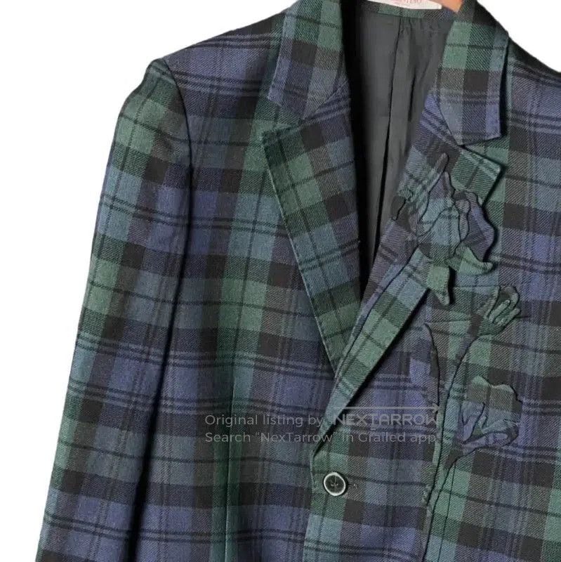 Valentino Valentino Men's Short Sleeve Plaid Jacket . Size US M / EU 48-50 / 2 - 5 Thumbnail