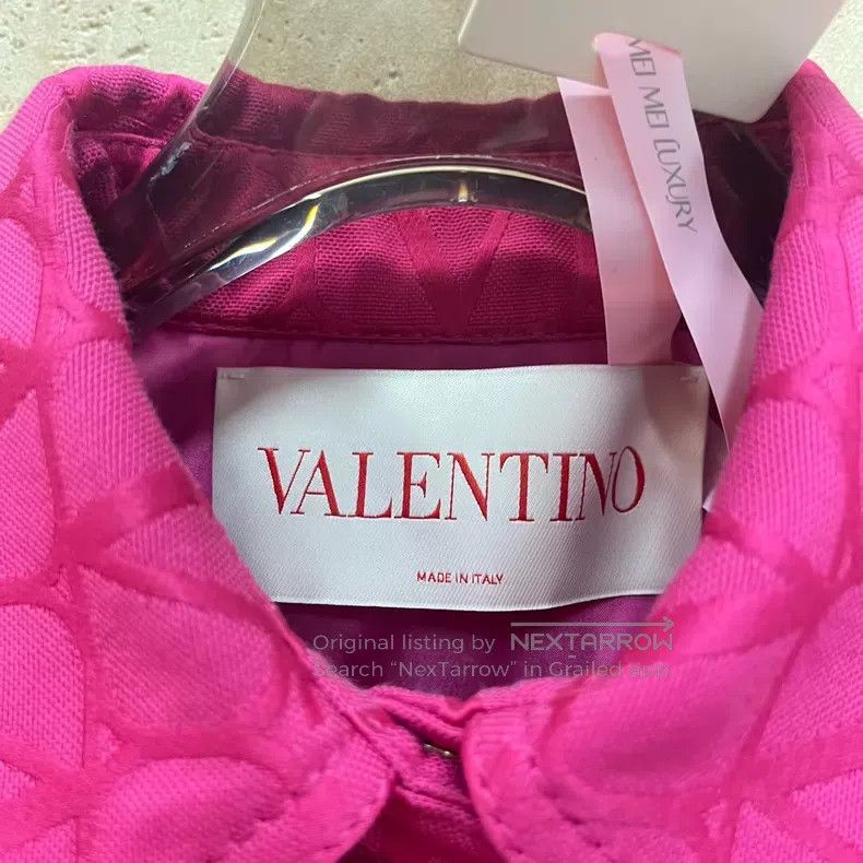 Valentino Valentino Rose red embroidered monogram logo jacket jacket Size XS / US 0-2 / IT 36-38 - 4 Thumbnail