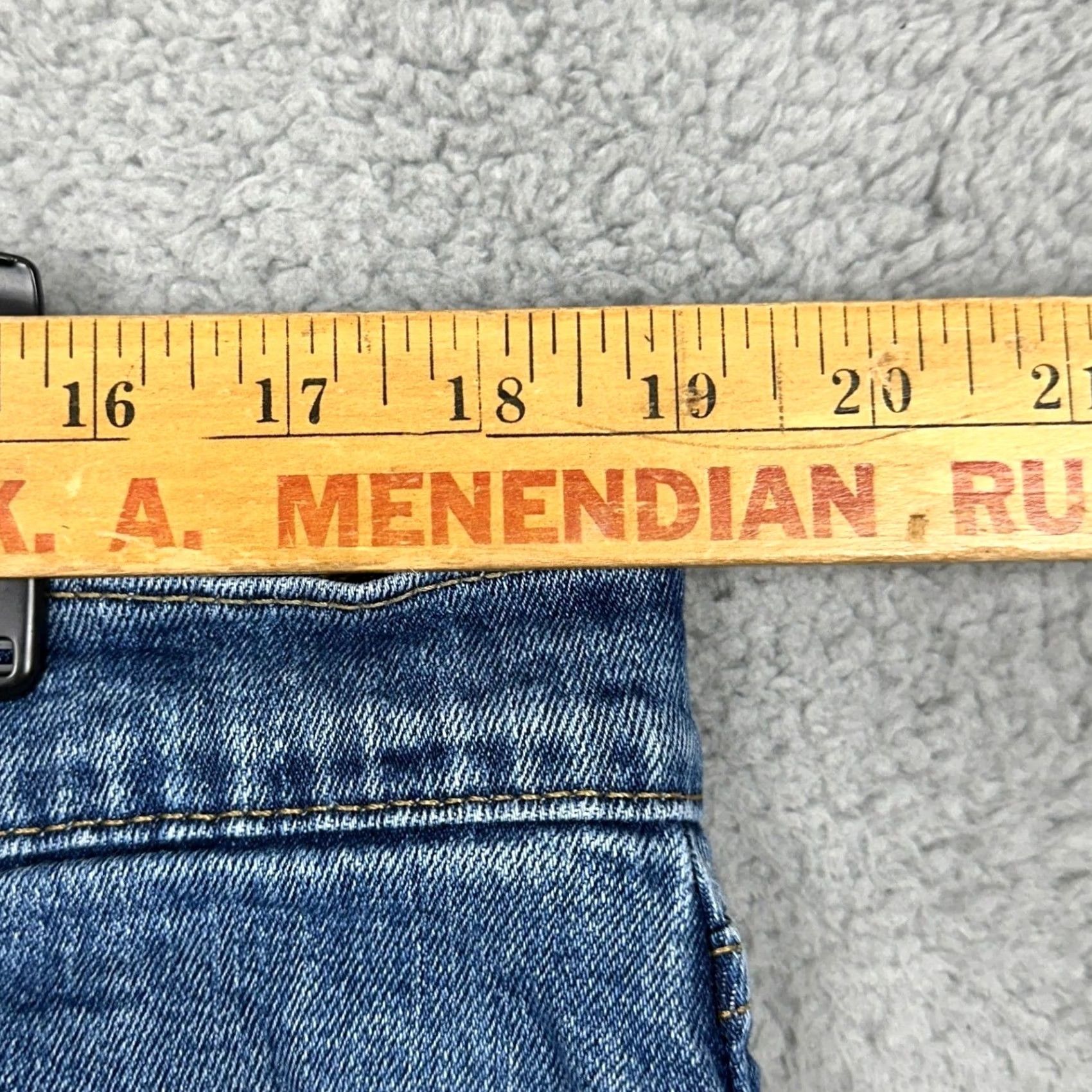 Levi's Levis 505 Jeans Men 38X32 Blue Regular Fit Straight Leg Distressed Stretch Denim Size US 38 / EU 54 - 6 Thumbnail