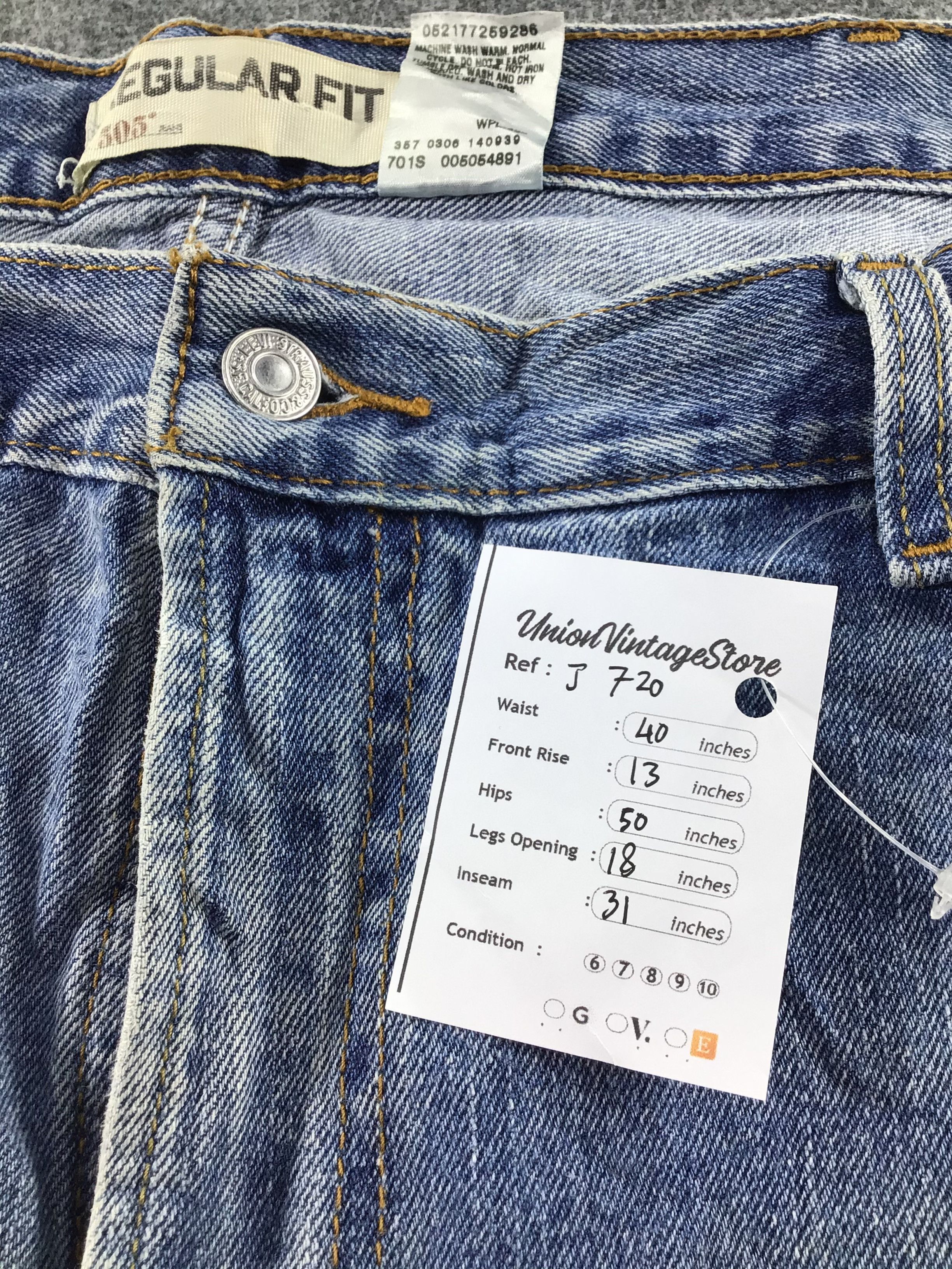 Levi's Vintage Levis 505 Jeans-J720 Size US 41 - 11 Thumbnail