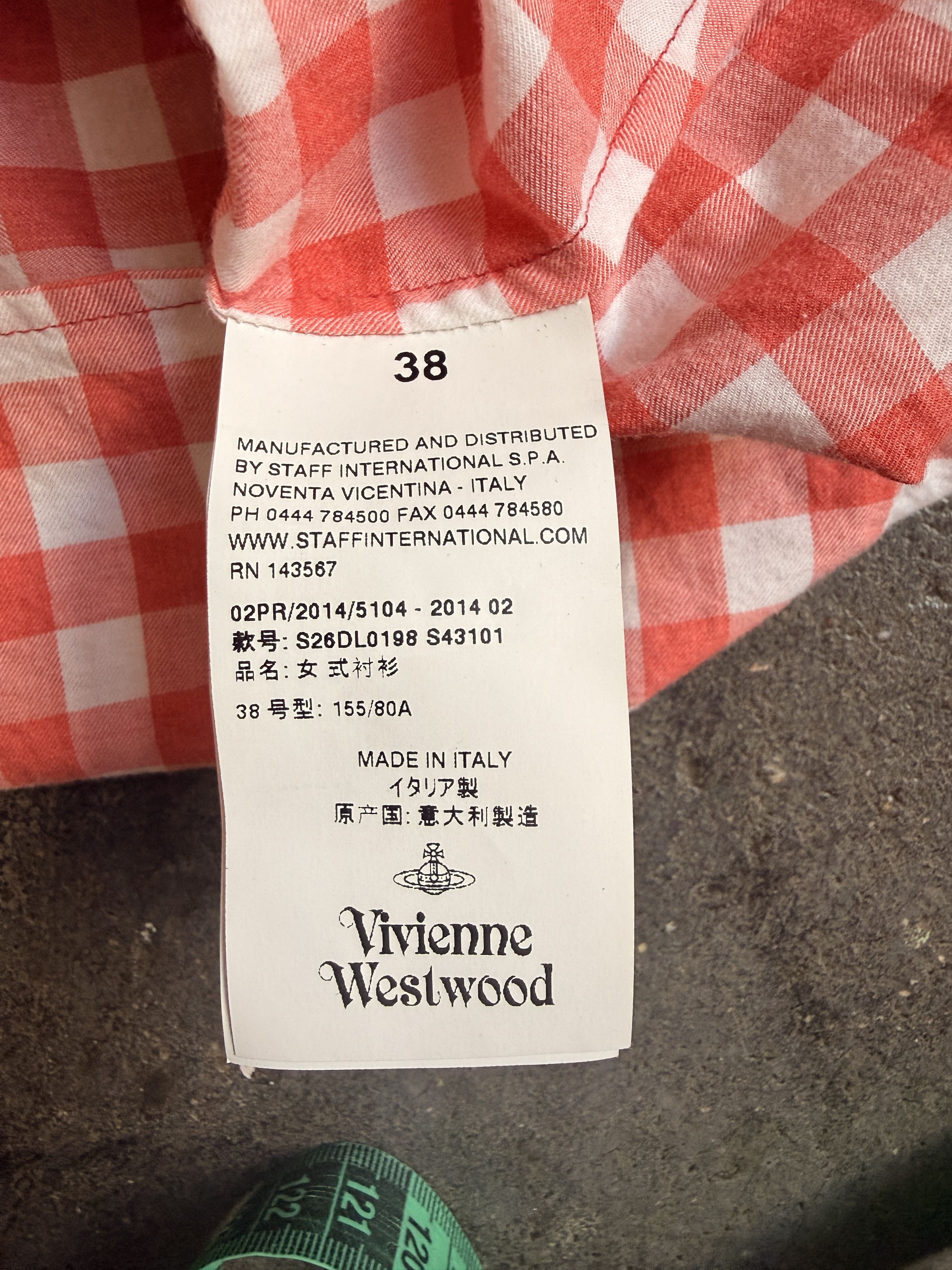 Vivienne Westwood NWT 2014 Red Label HEART light checkered jacket Size XS / US 0-2 / IT 36-38 - 7 Thumbnail