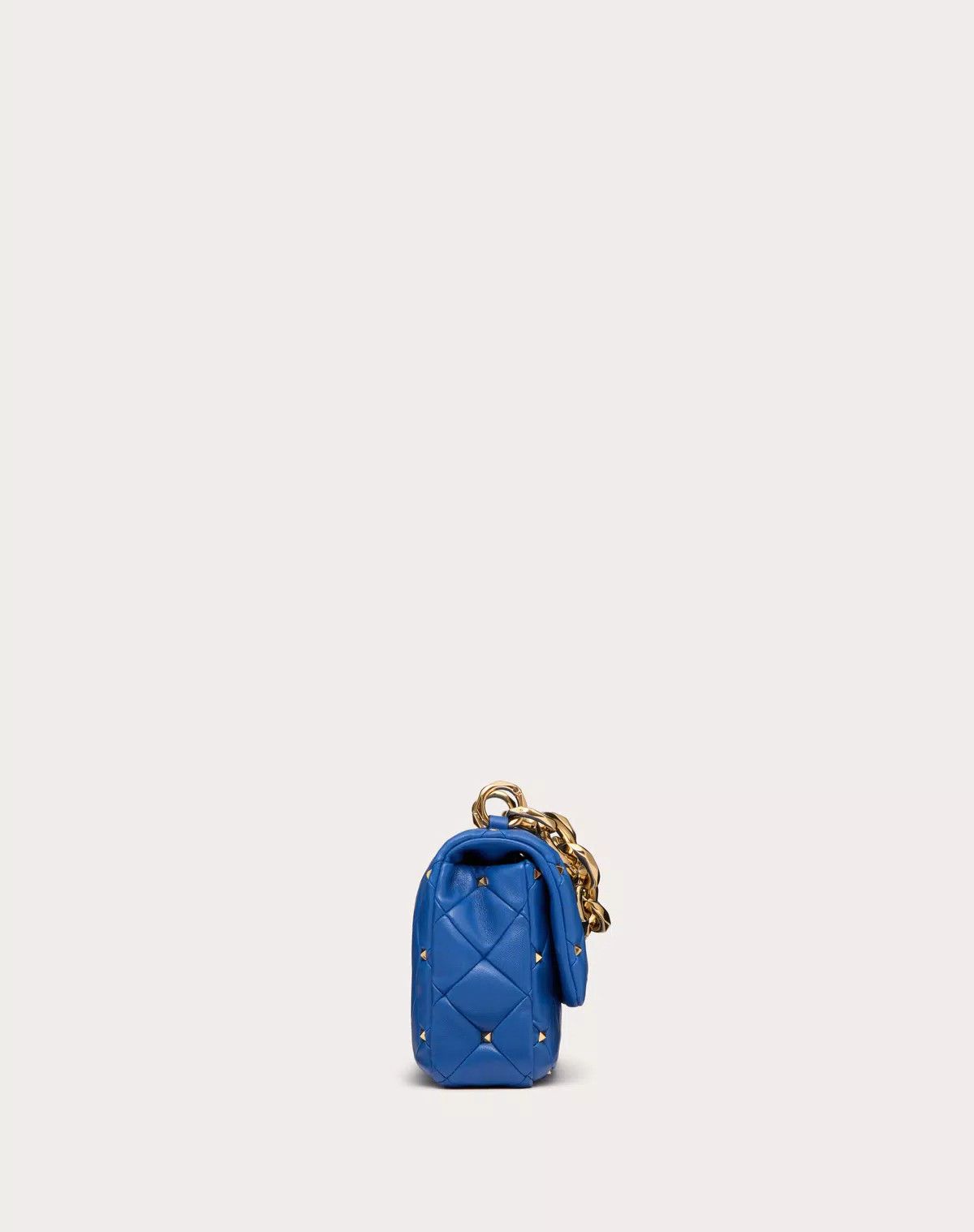 Valentino oc11z0725 Size:OS/ Spike Bag In Nappa Patchwork in Blue Size ONE SIZE - 4 Thumbnail