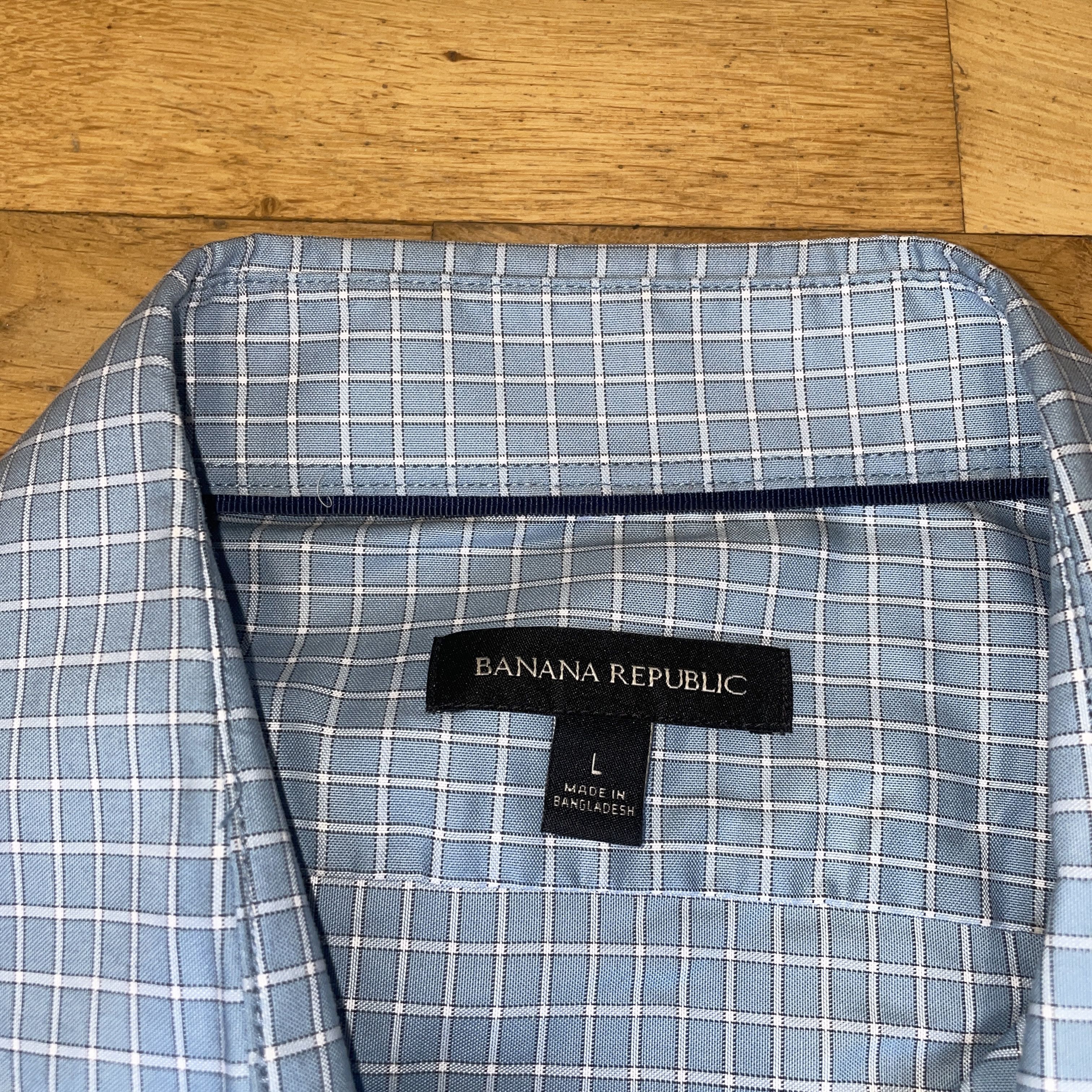 Banana Republic Banana Republic Men's Fashionable Elegant Check Shirt Size L Size US L / EU 52-54 / 3 - 2 Thumbnail