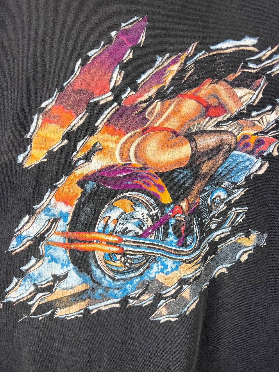 Other Bike Racing Girl vintage t-shirt size XL Size US XL / EU 56 / 4 - 8 Thumbnail