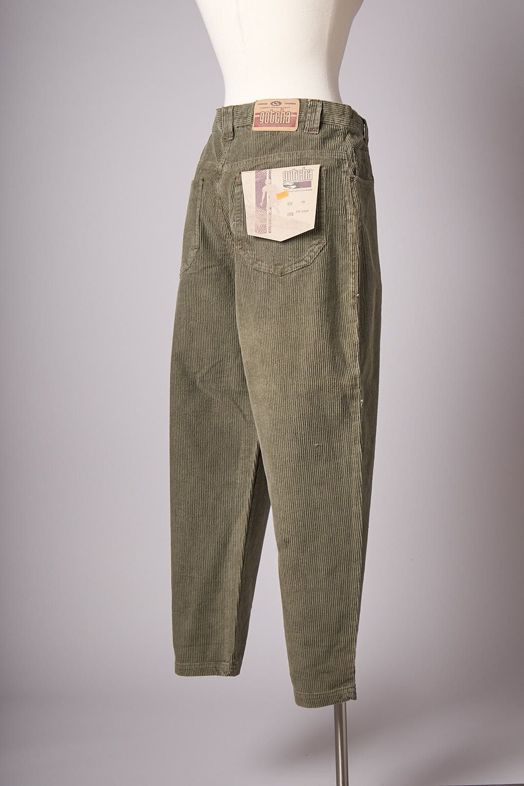 1990s Green Corduroy Deadstock Gotcha Pants