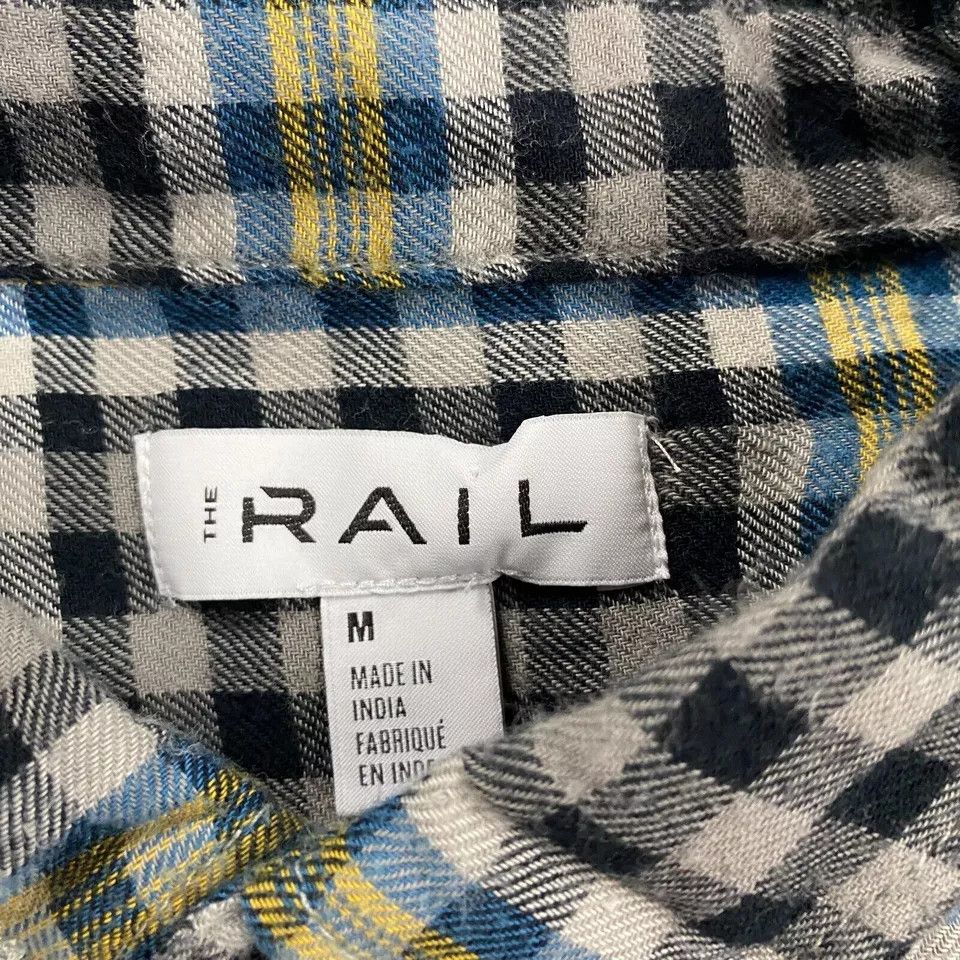 The Rail The Rail Shirt Men's Medium Check Button Down Flannel Cotton Size US M / EU 48-50 / 2 - 3 Thumbnail