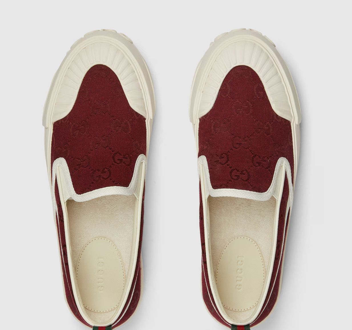 Gucci o1loc1c0326 836059 Women's Slip-on Sneakers in Rosso Ancora Size US 6 / IT 36 - 5 Thumbnail