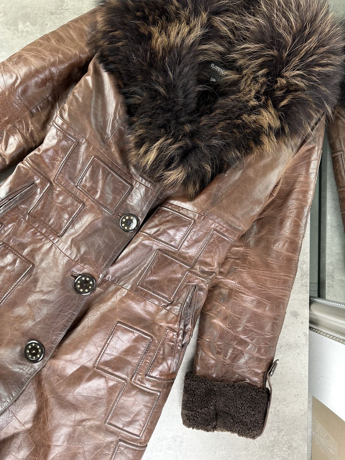 Japanese Brand Vintage Leather Coat Size XS / US 0-2 / IT 36-38 - 5 Thumbnail