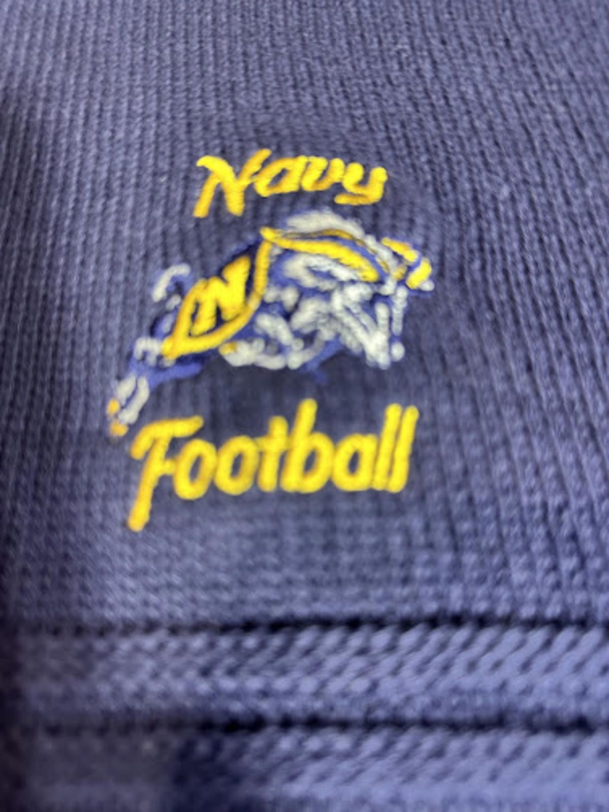 Sahara Club Vintage USA Navy Midshipmen Football Knit Sweater XXL Size US XXL / EU 58 / 5 - 4 Thumbnail