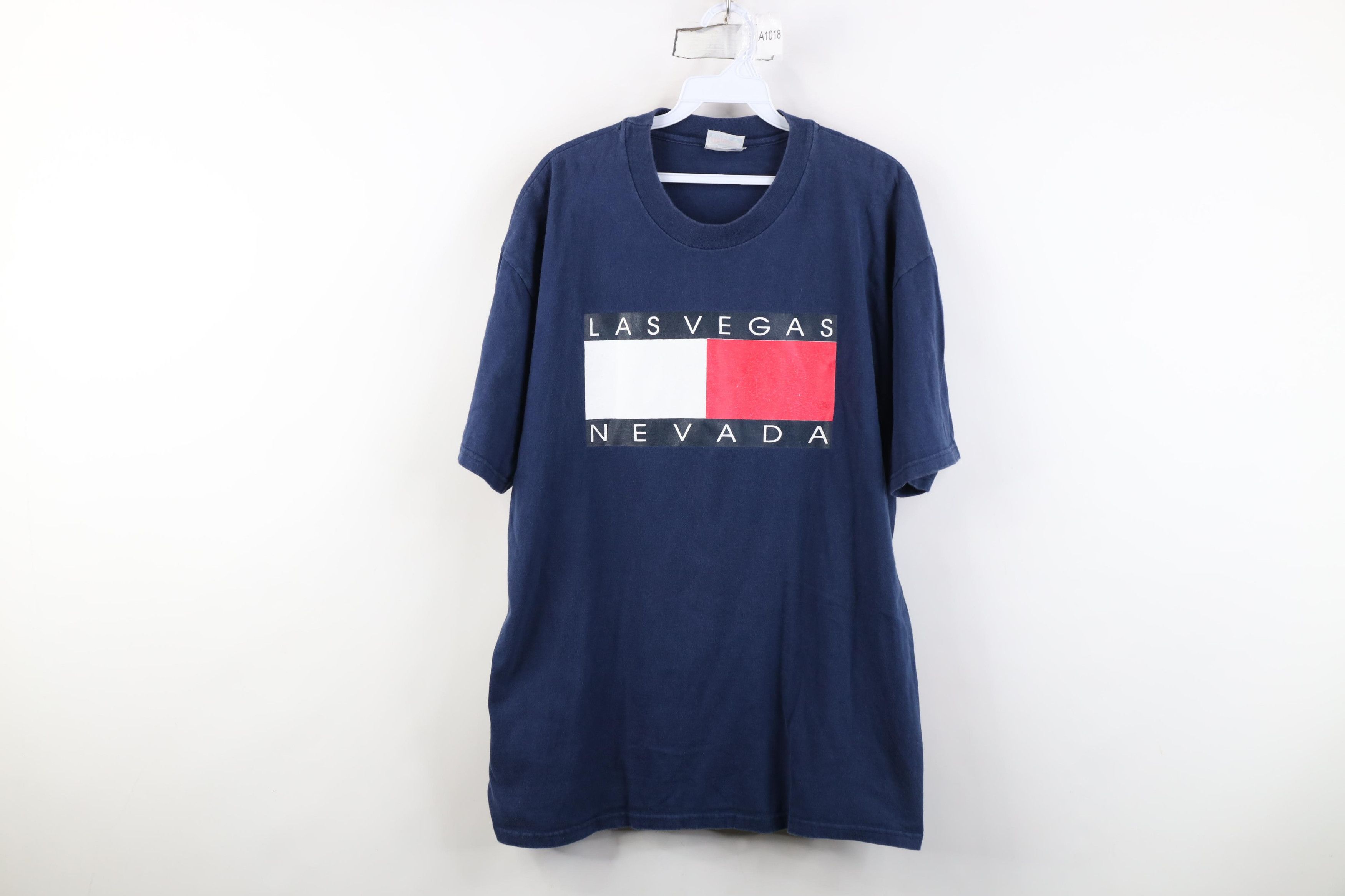 Vintage Vintage 90s Streetwear Tommy Flag Las Vegas Nevada T-Shirt Size US XL / EU 56 / 4 - 1 Thumbnail