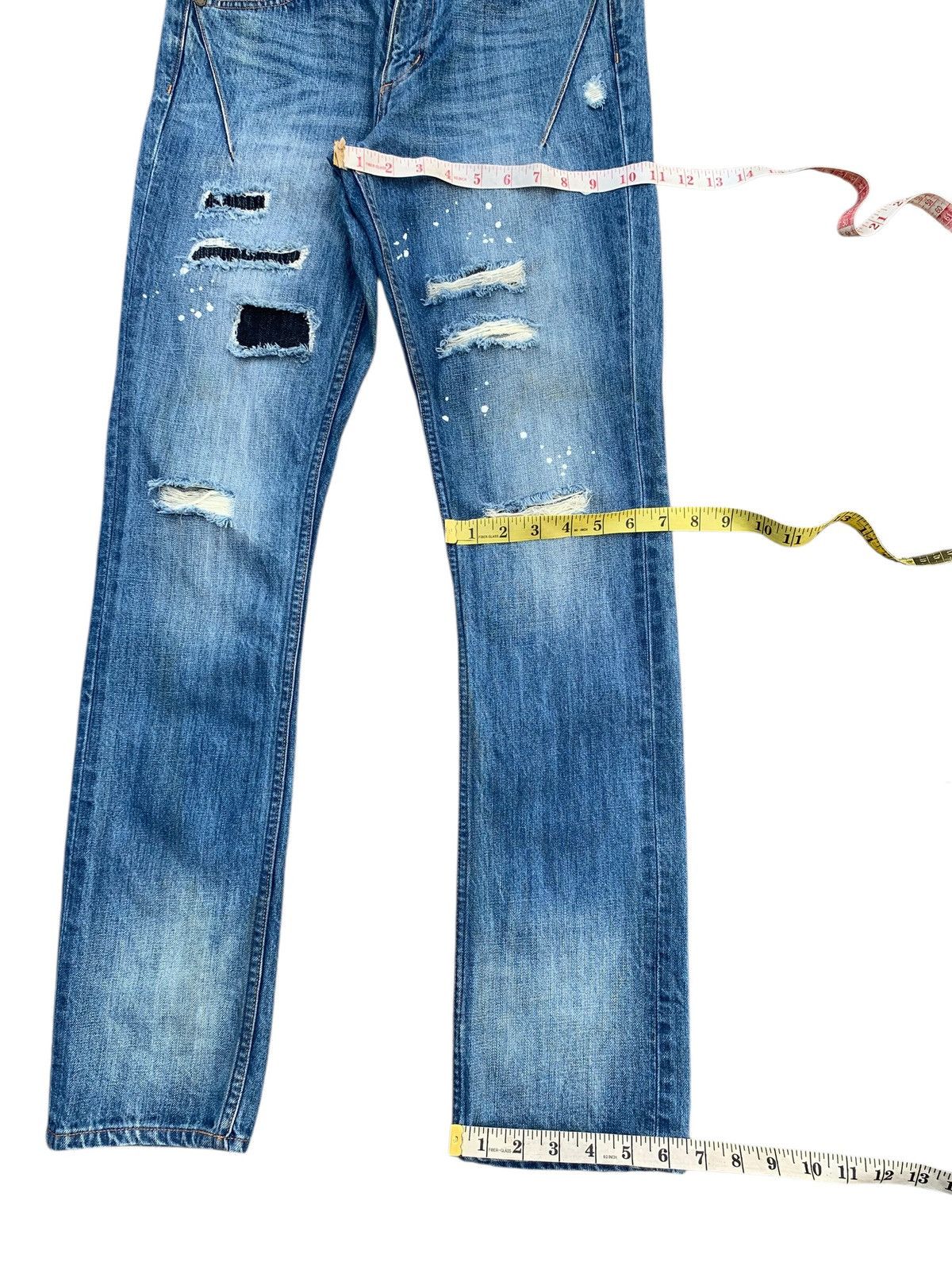 Kapital NUMBER (N)INE PATCHWORK MUSIC NOTE DISTRESSED DENIM JEANS Size US 30 / EU 46 - 19 Thumbnail